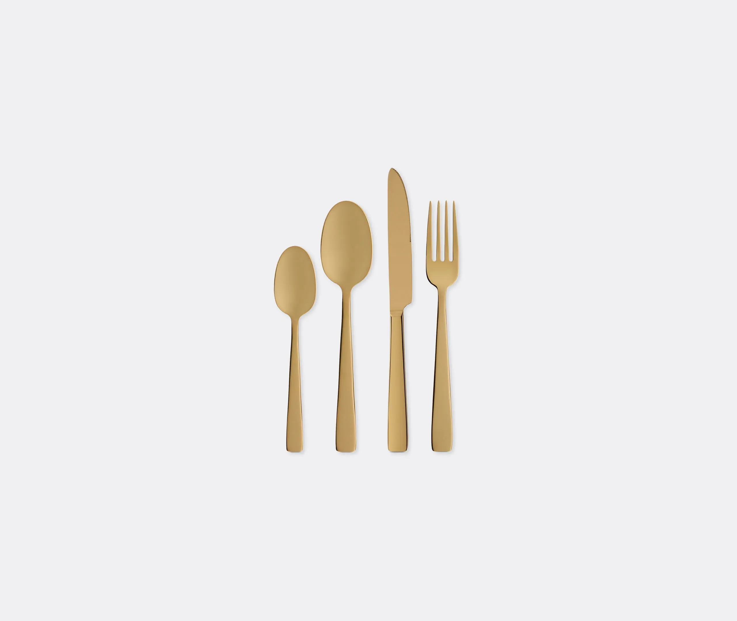 Inox Flatware Set of Four - Gold, Stainless Steel