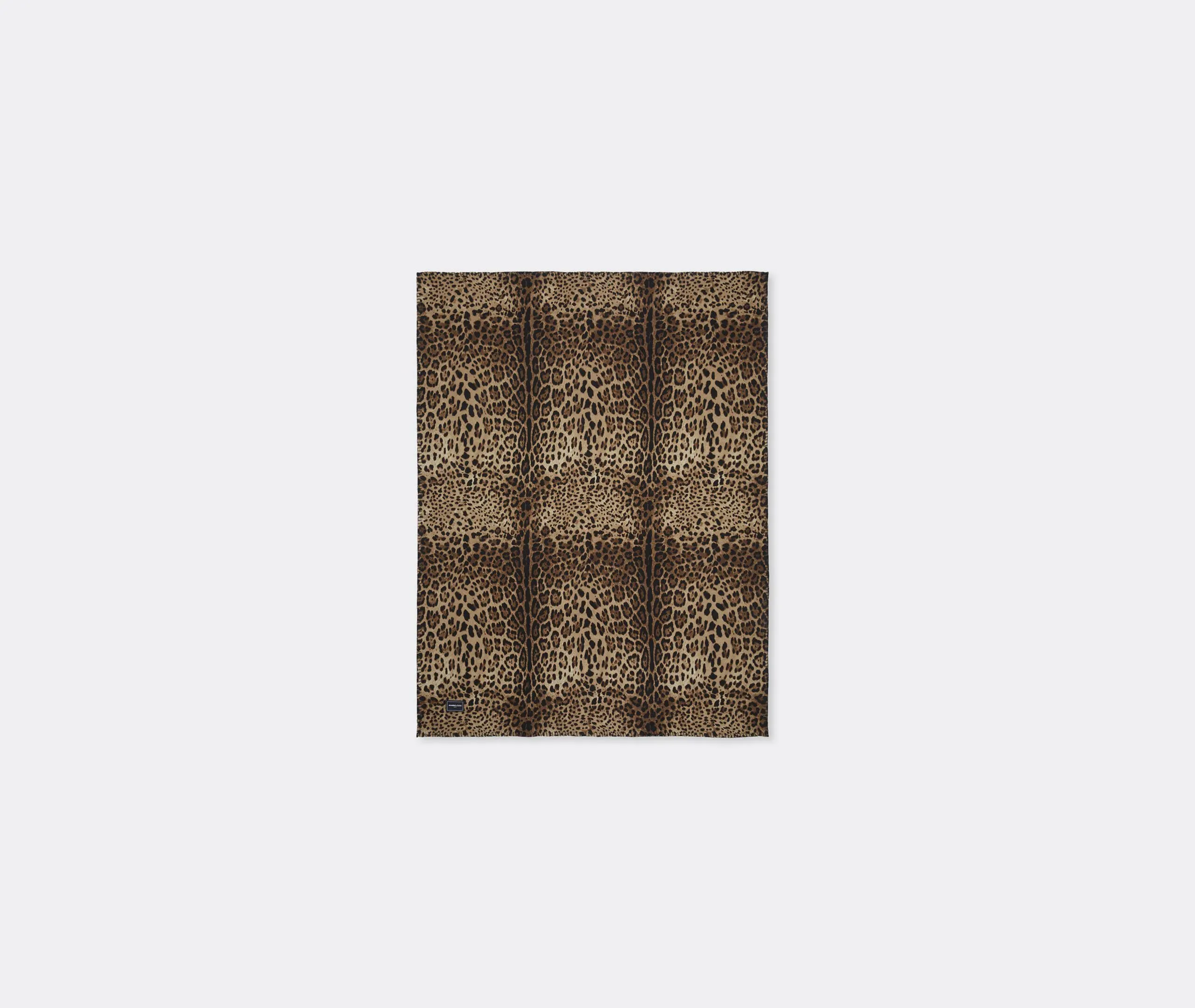 Leopard Print Blanket - Multicolor, Wool Silk image