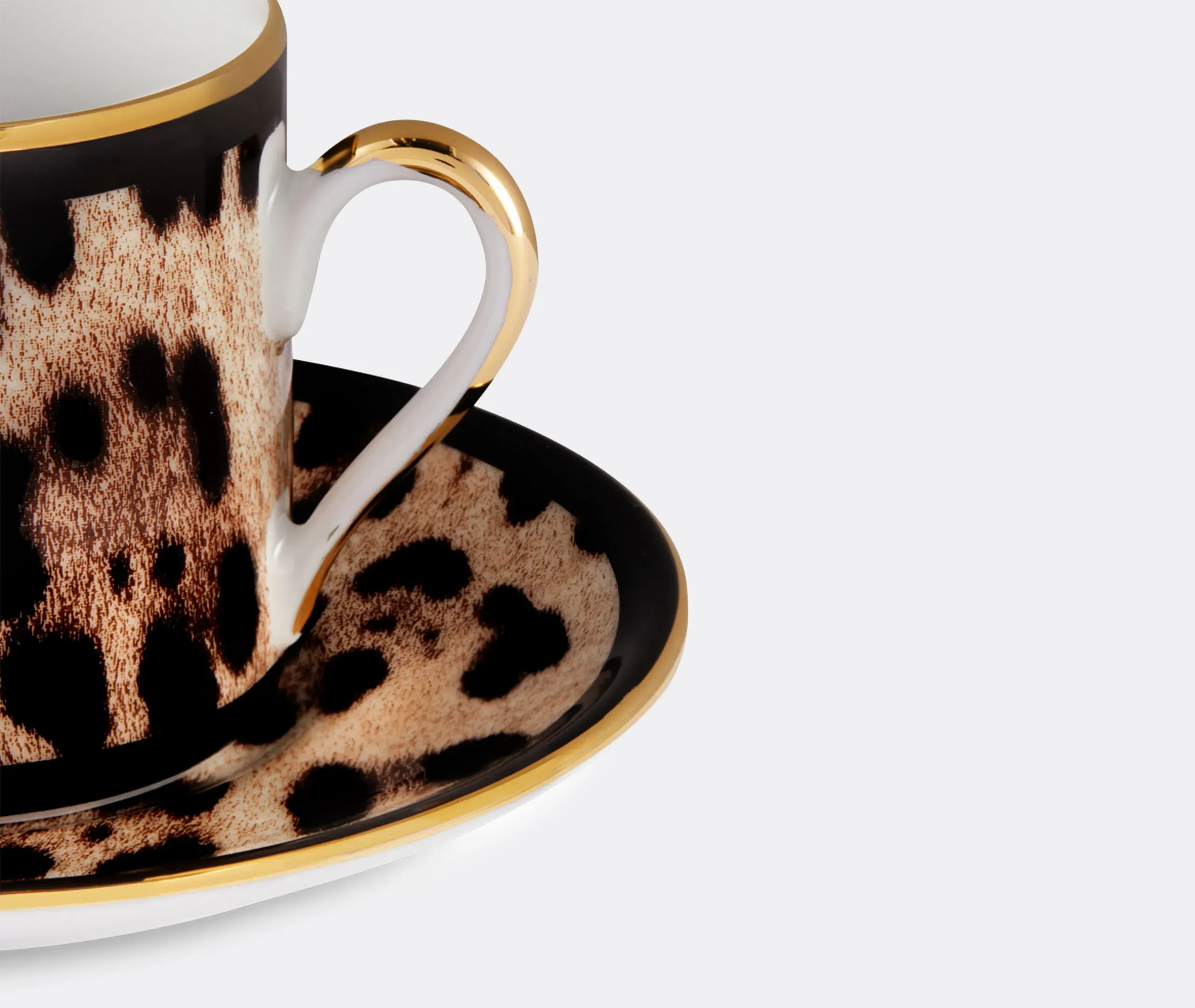 Leopardo Espresso Cup And Saucer Set - Multicolor