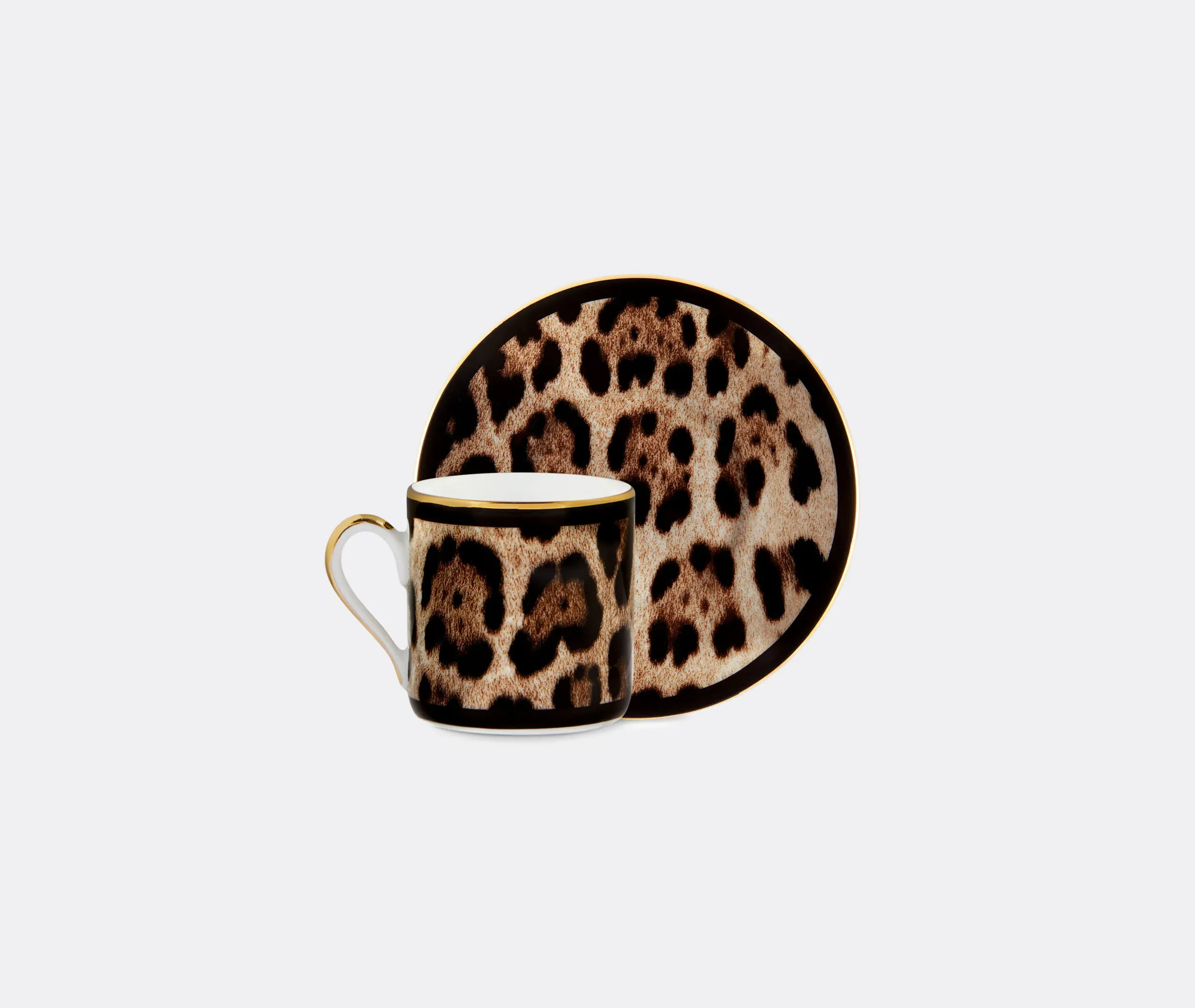 Leopardo Espresso Cup And Saucer Set - Multicolor