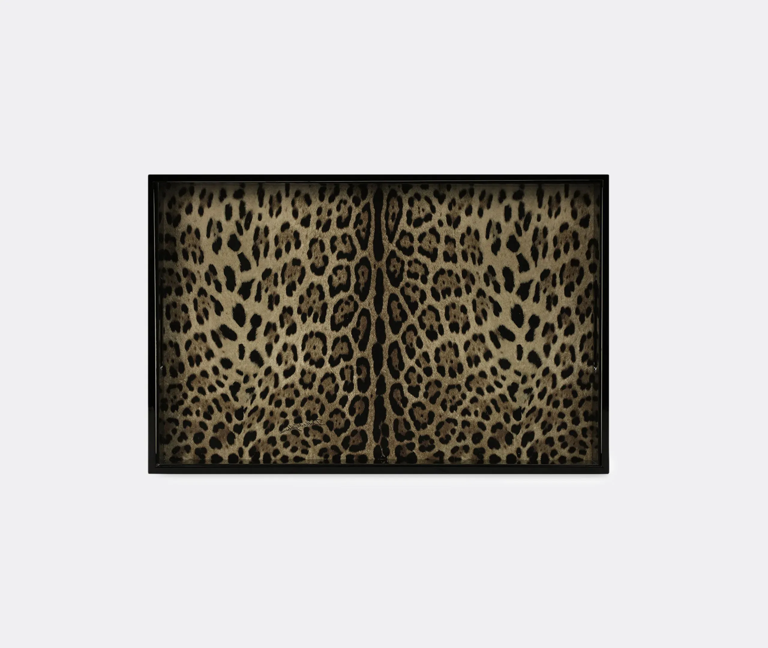 Leopardo Rectangular Serving Tray - Multicolor, Wood