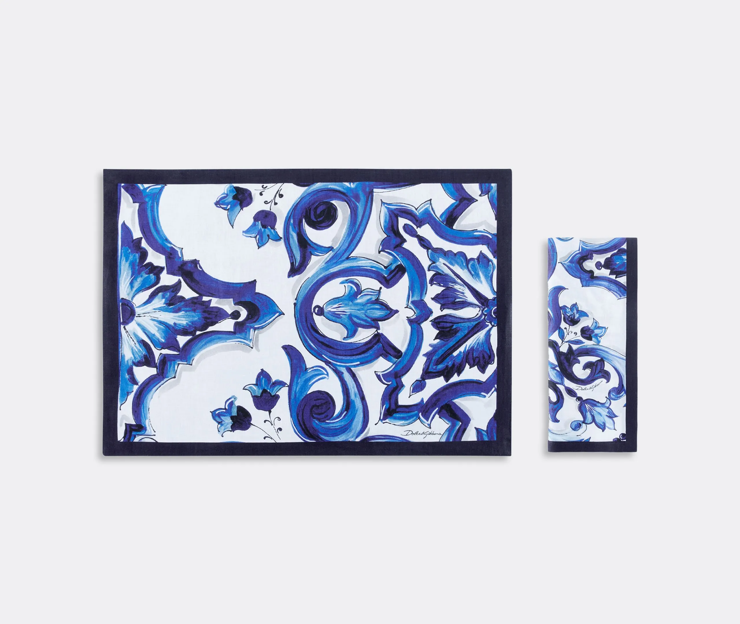 Linen Placemat and Napkin Set - Blue, Linen