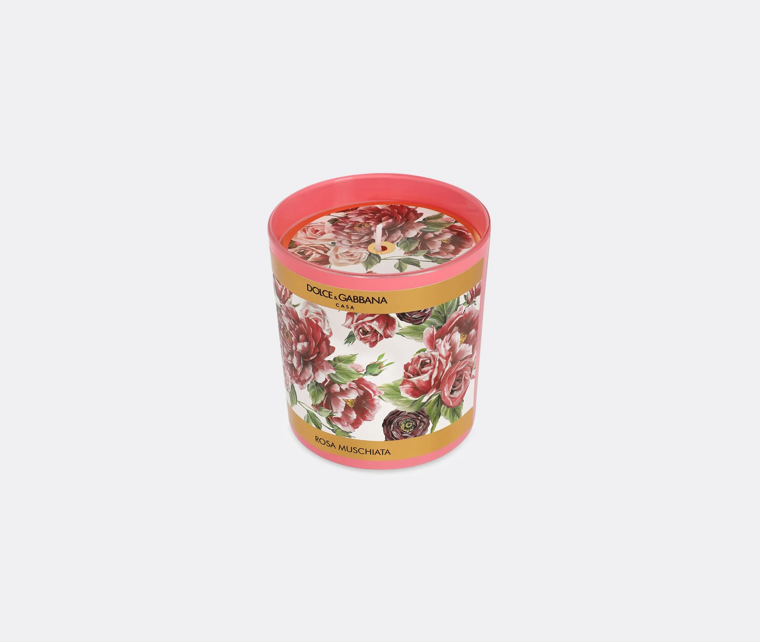 Musk Rose Scented Candle - Multicolor Glass