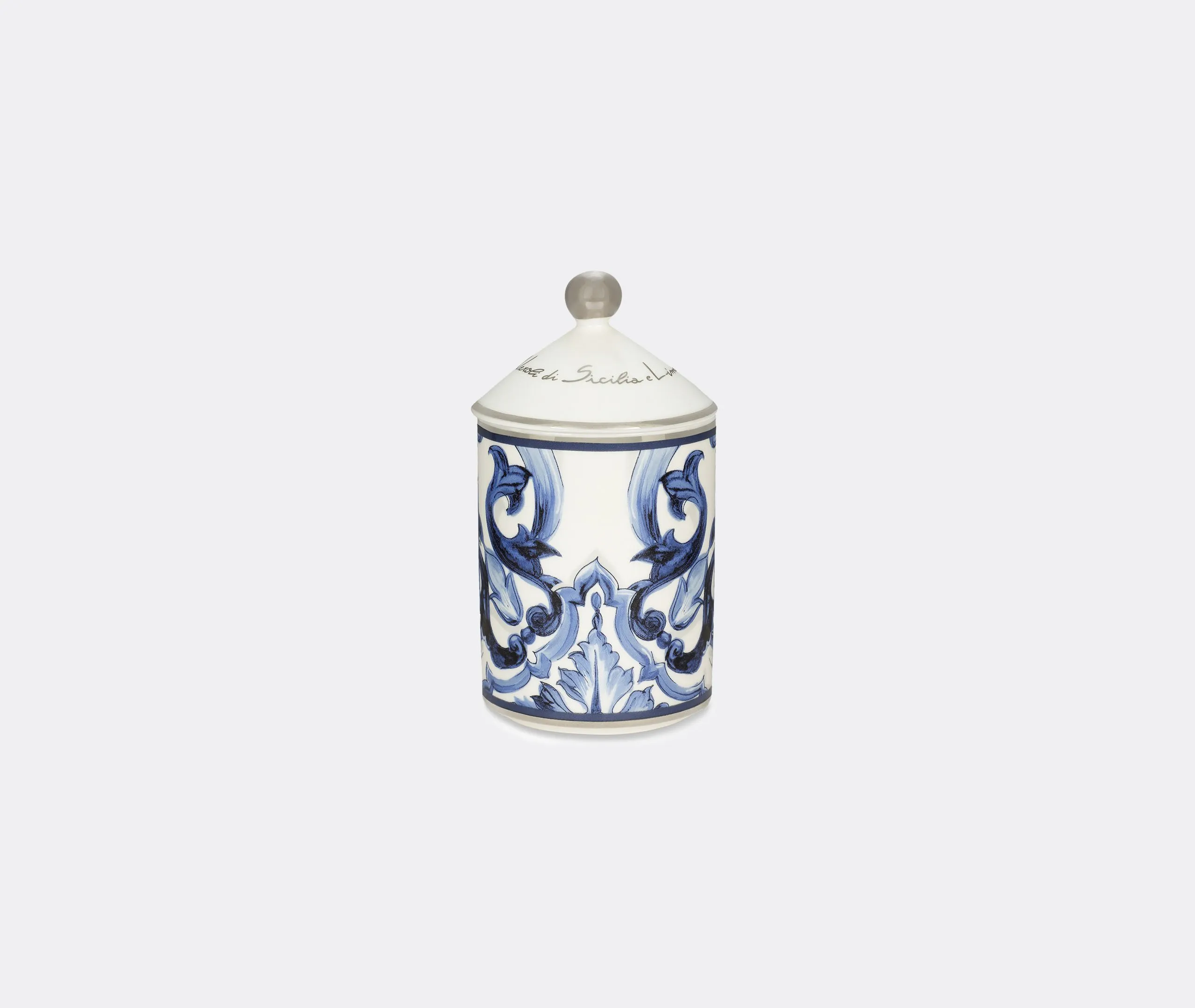 Scented Candle with Lid - Multicolor, Porcelain