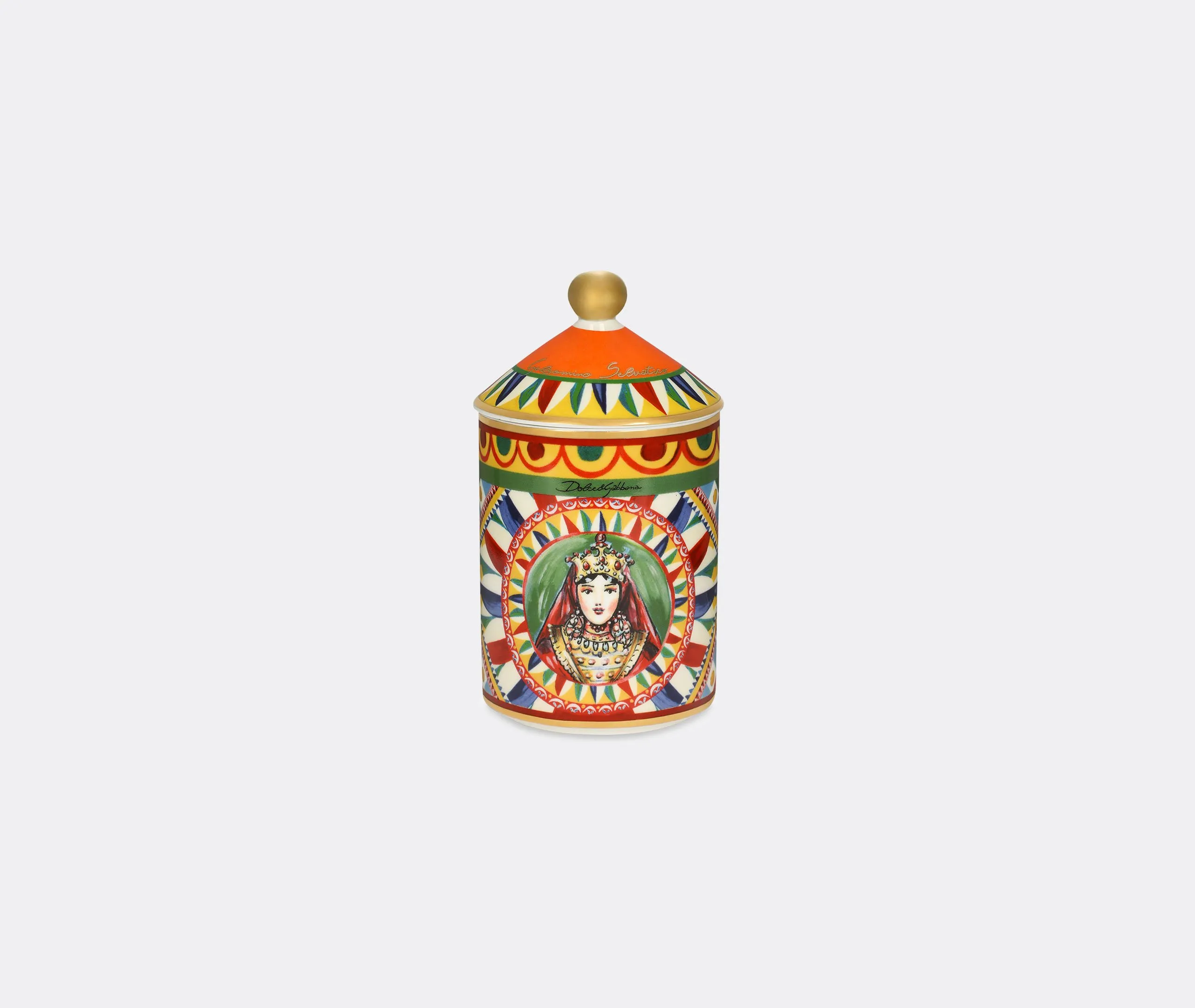 Scented Candle with Lid - Red, Porcelain image