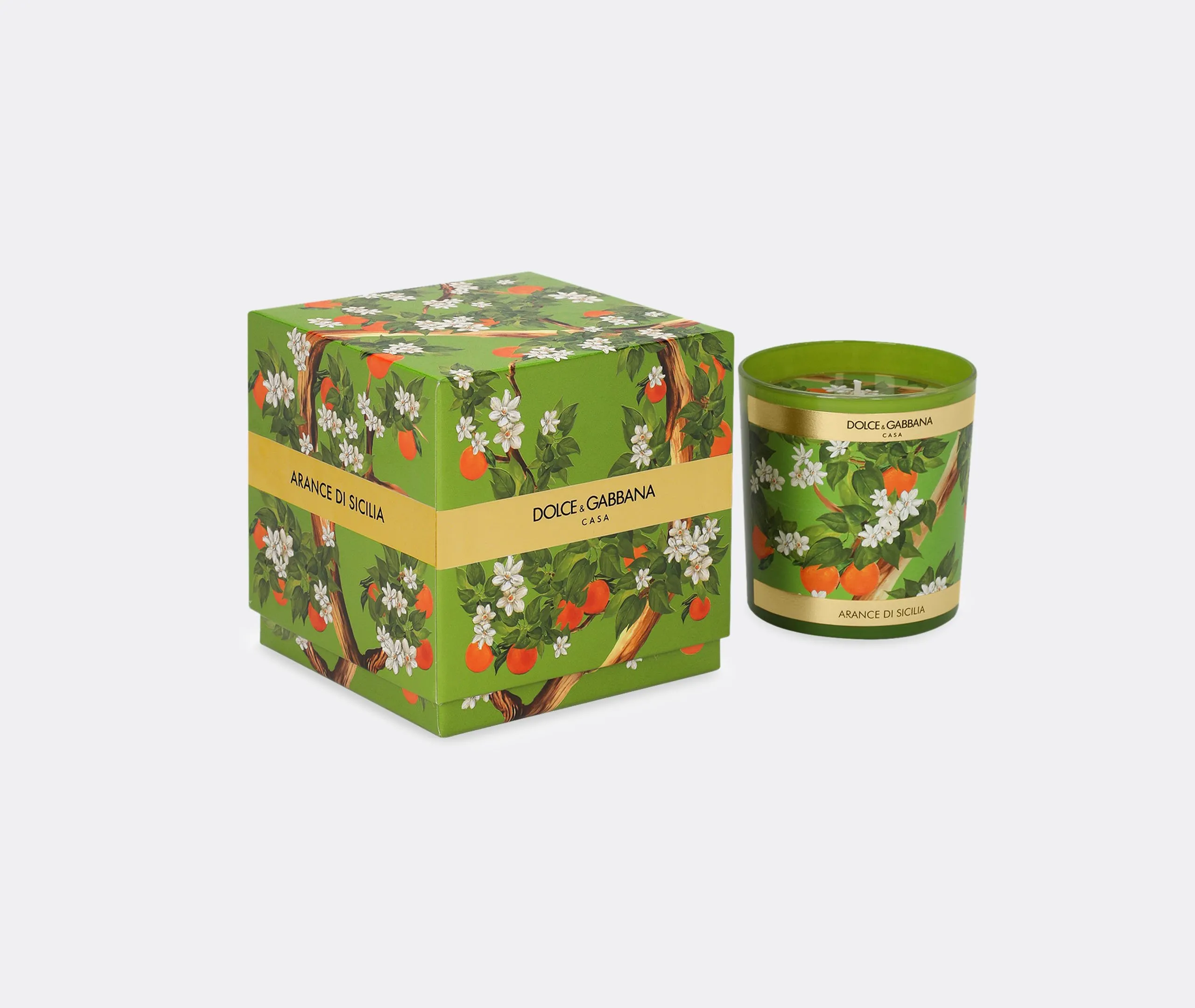 Sicilian Orange Scented Candle - Multicolor Glass