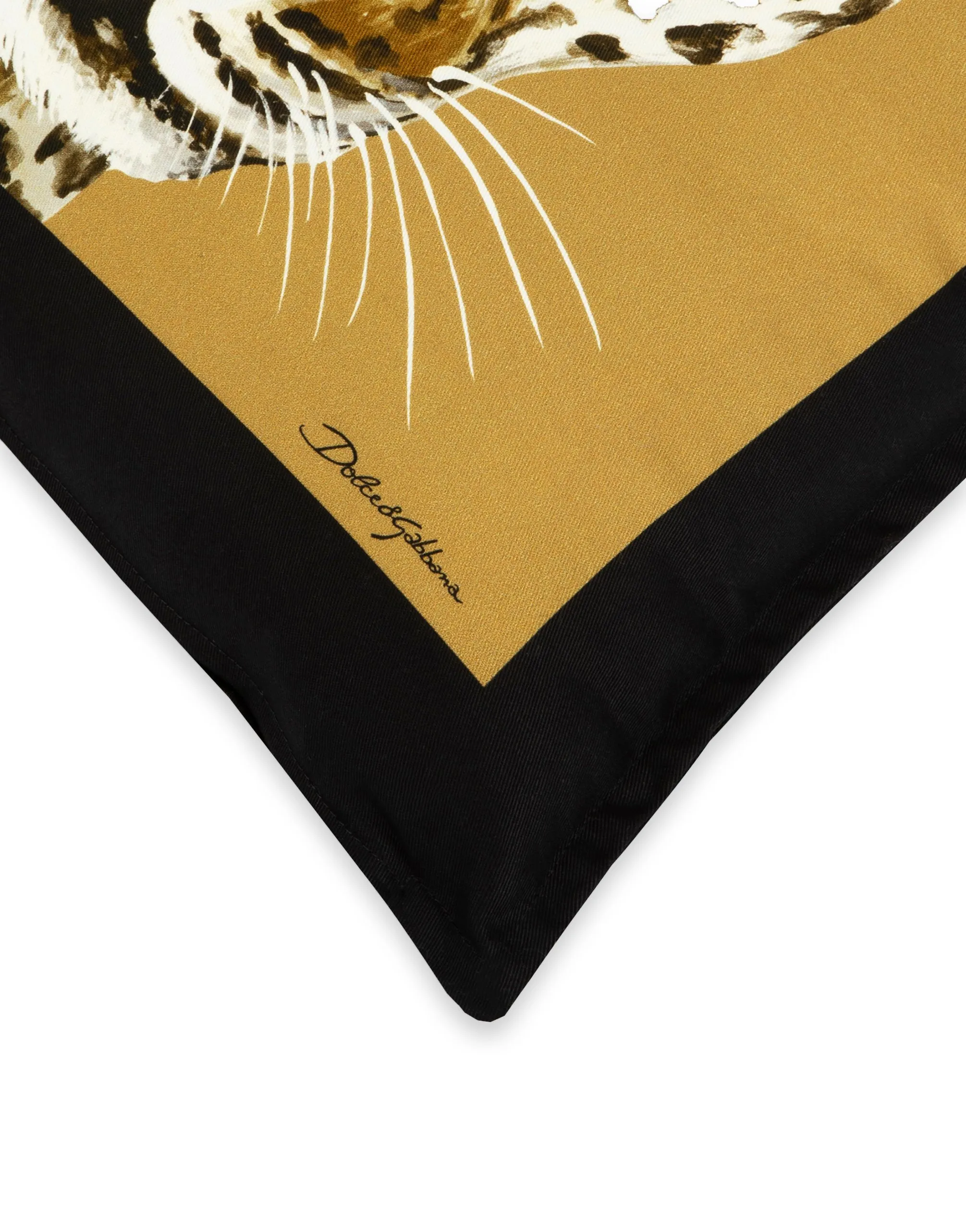 Small Canvas Cushion with Leopard Print - Multicolor