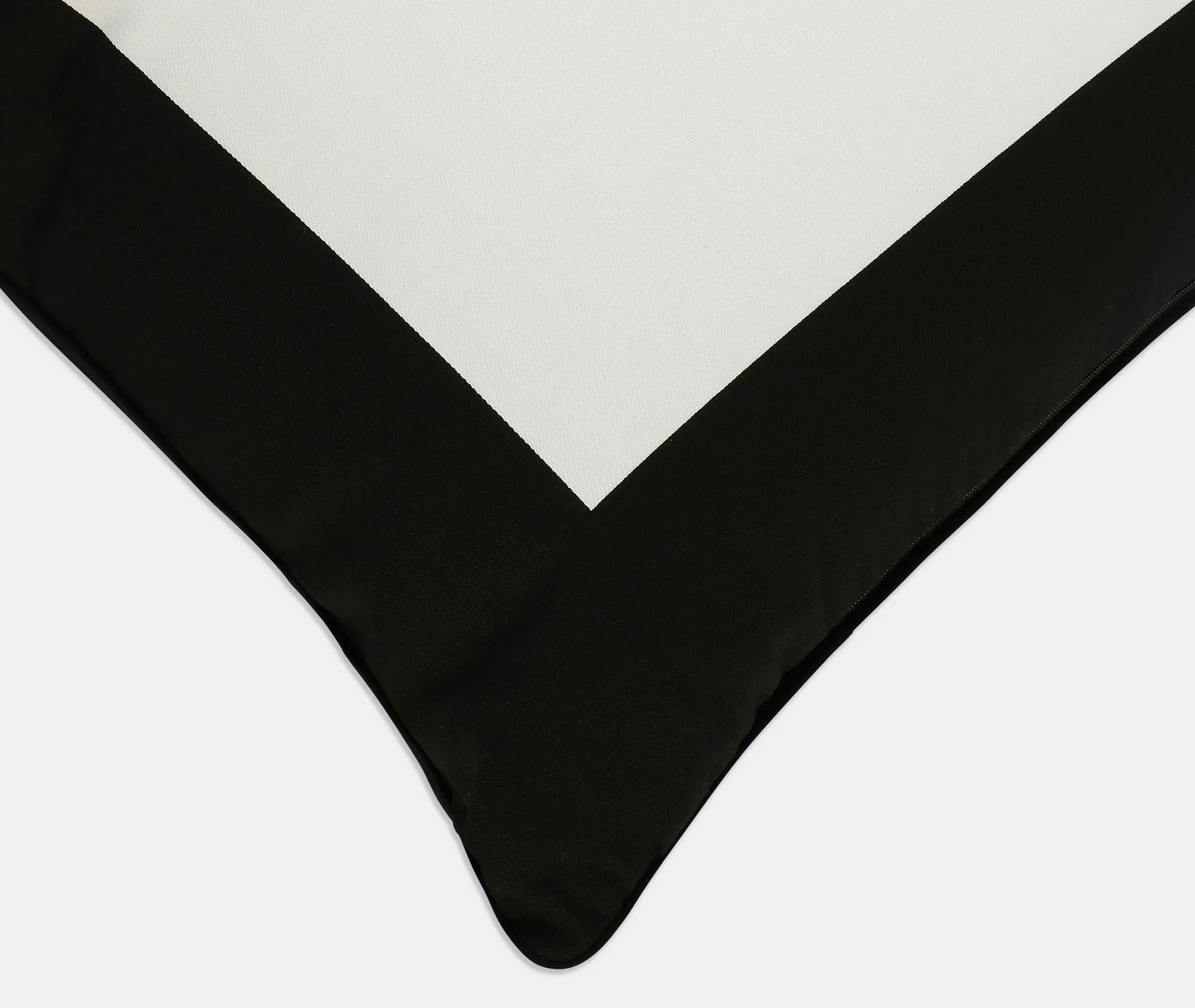 Small Cushion with Logo Design - Black, Cotton