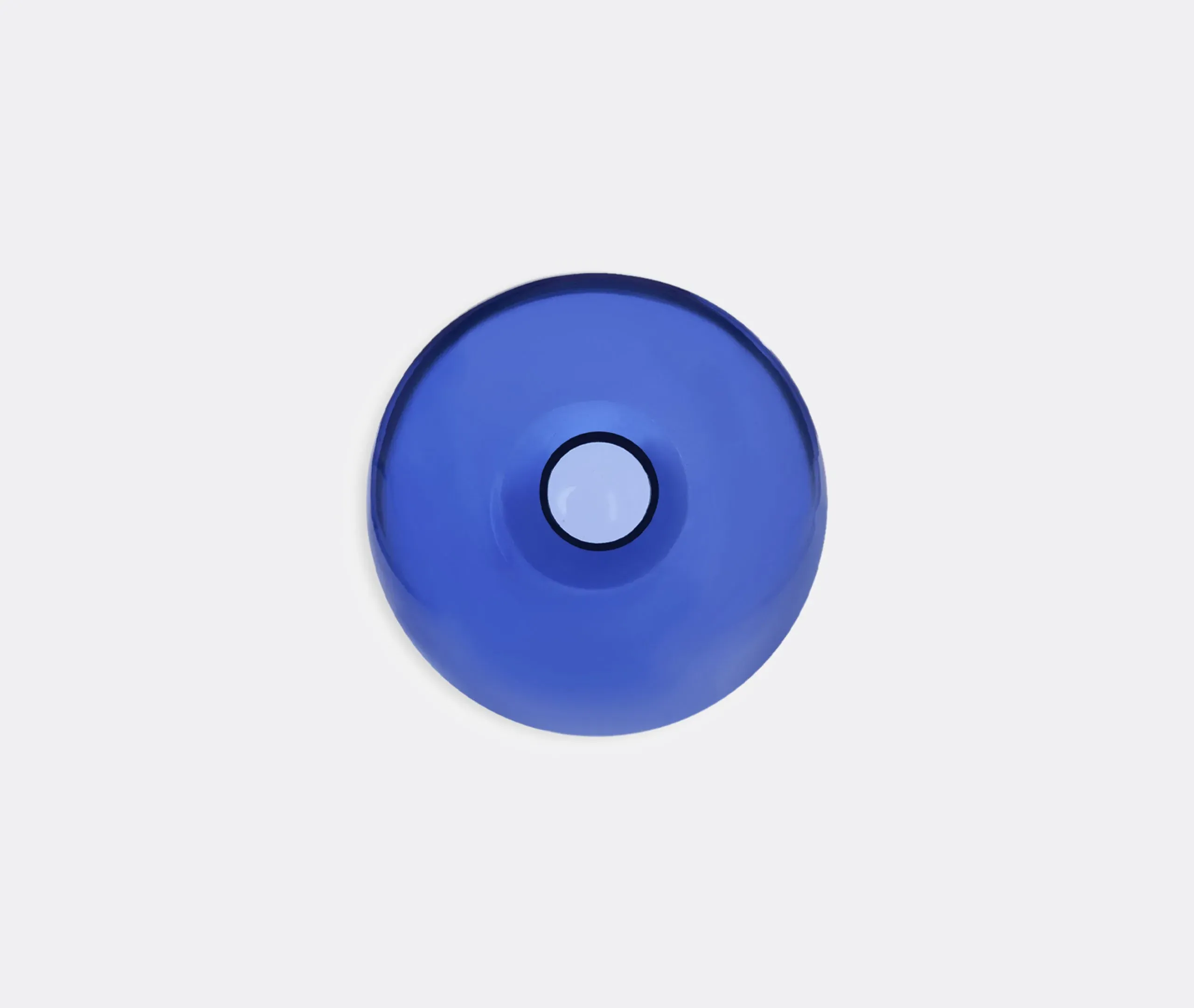 Spherical Glass Vase - Blue, Murano Glass