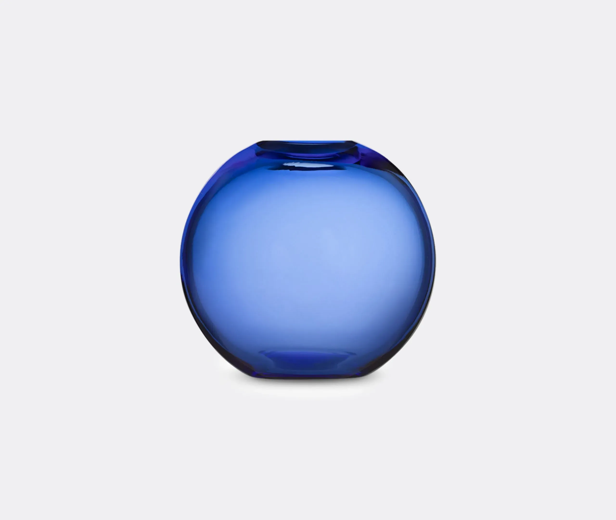 Spherical Glass Vase - Blue, Murano Glass image