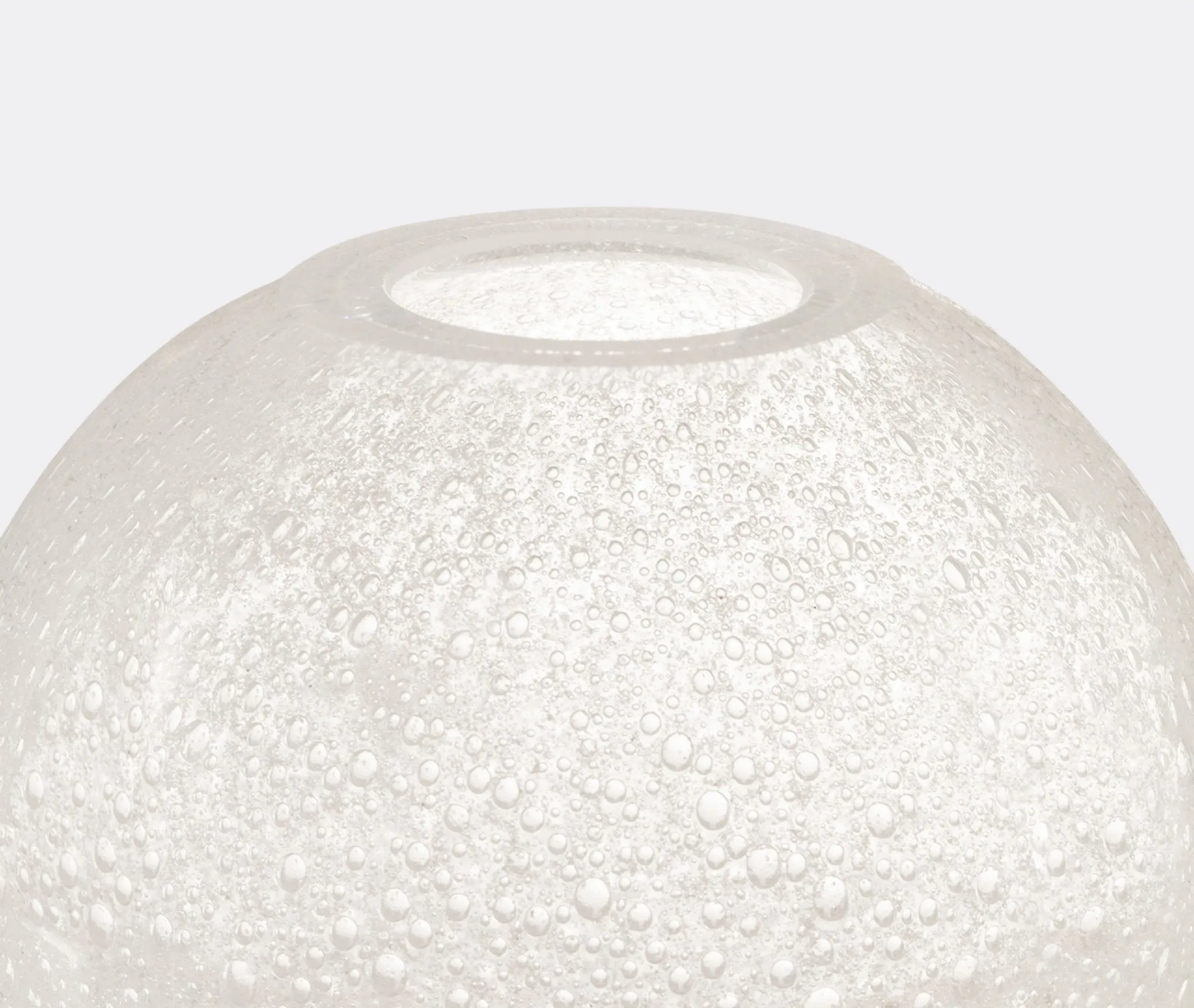 Spherical Glass Vase - Clear, Murano Glass