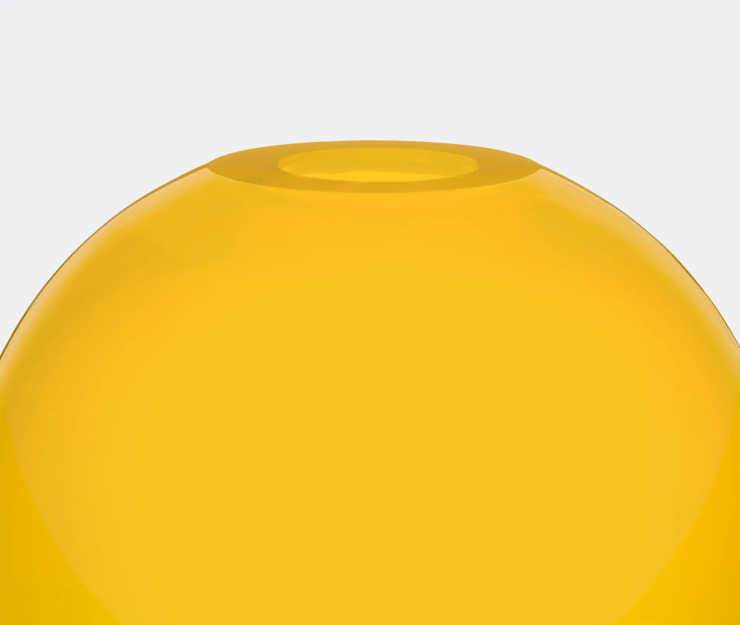 Spherical Glass Vase - Yellow, Murano Glass
