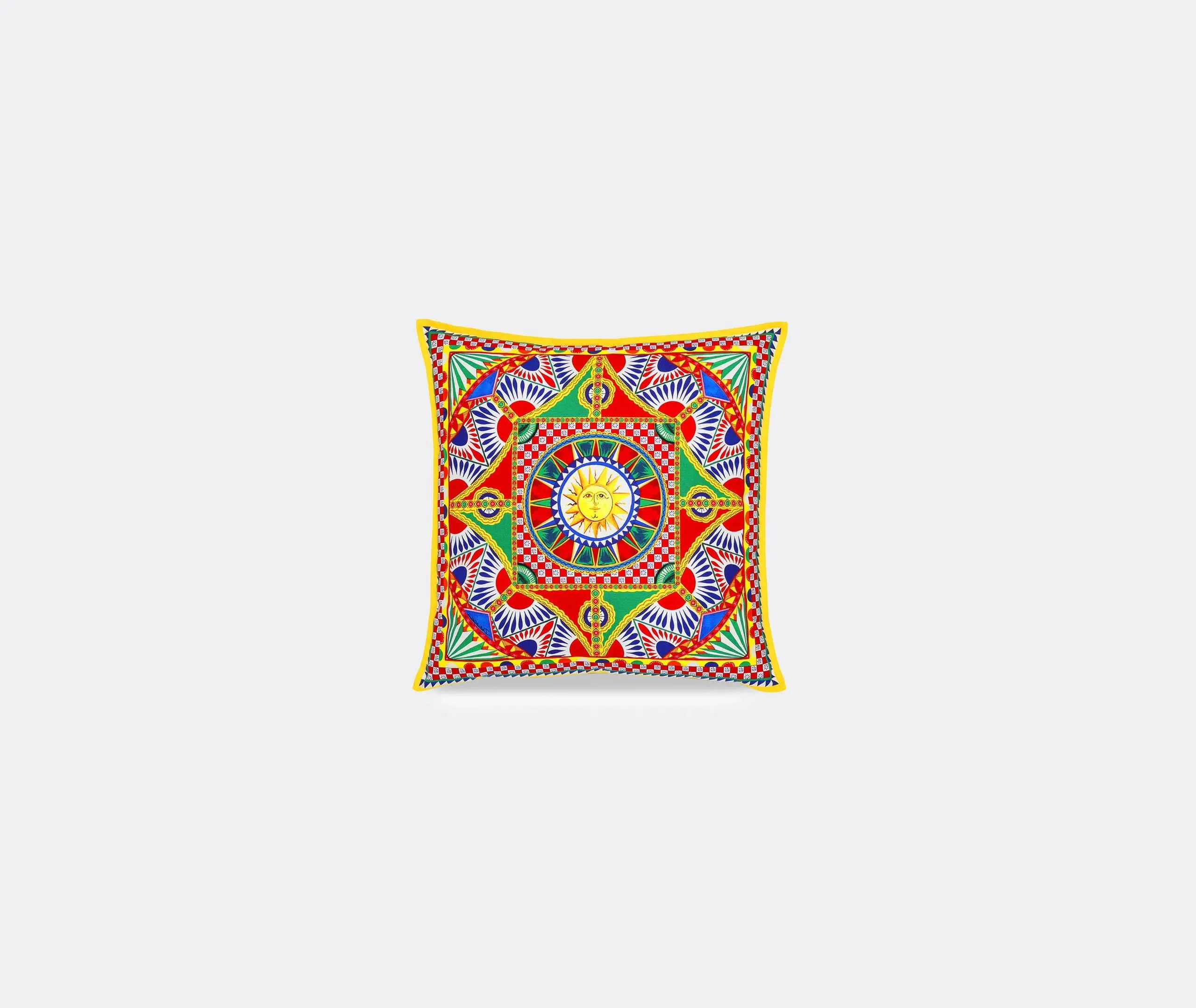 Square Cushion with Border - Multicolor, Canvas image