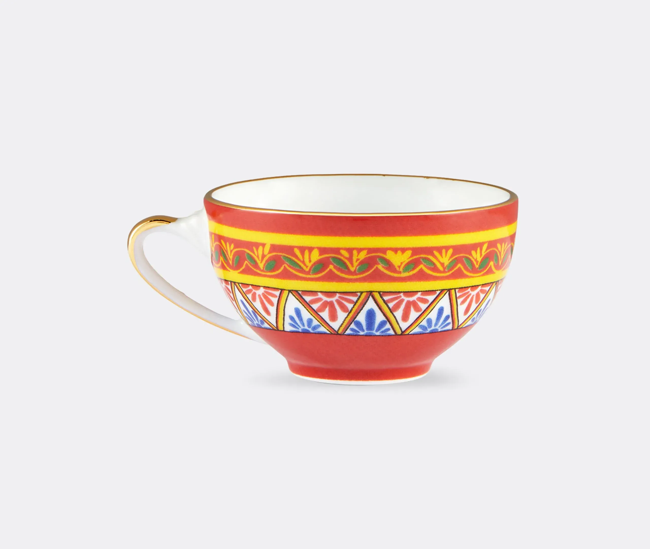 Teacup and Saucer Set - Multicolor, Porcelain
