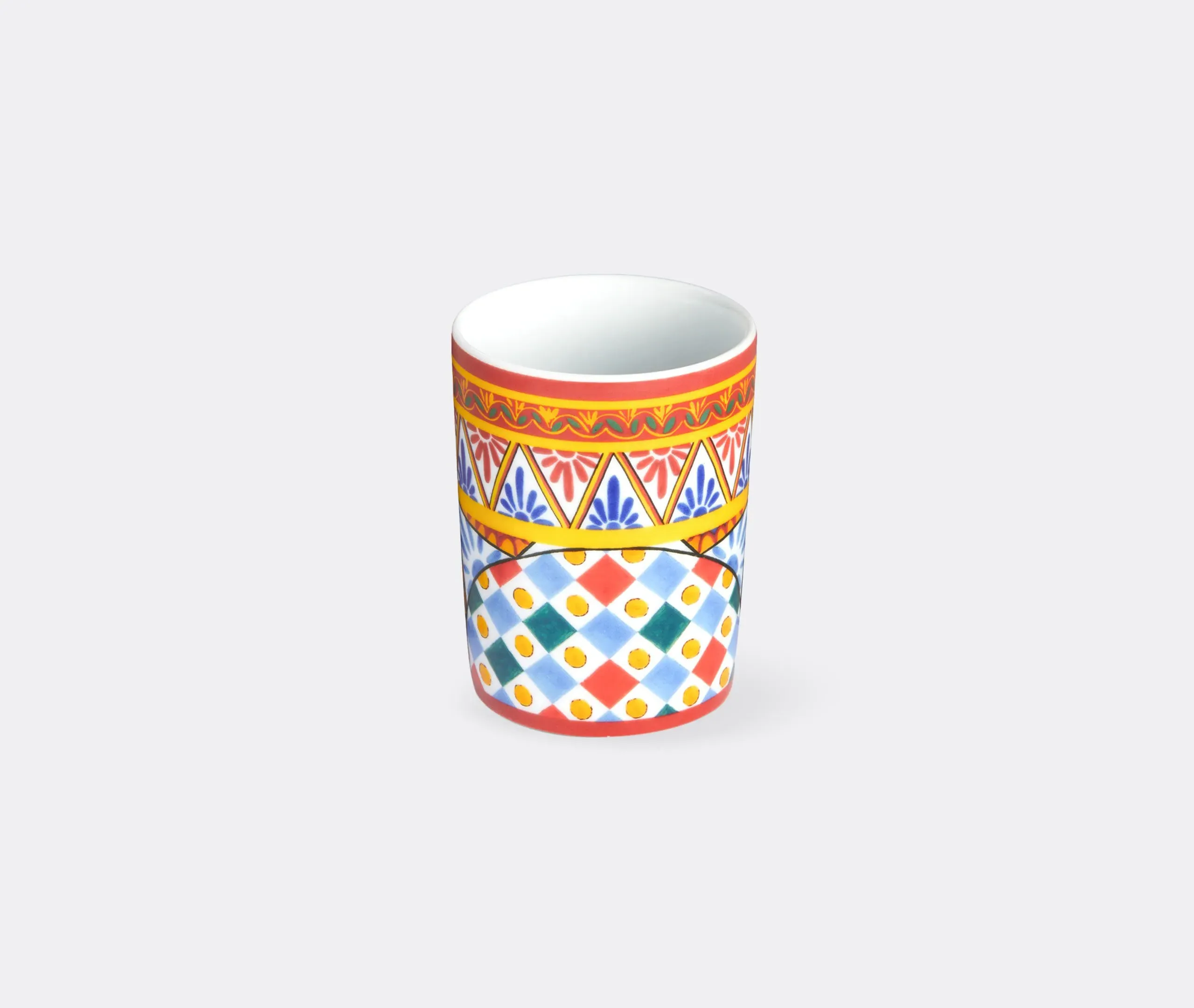 Water Cup with Pattern - Multicolor, Porcelain