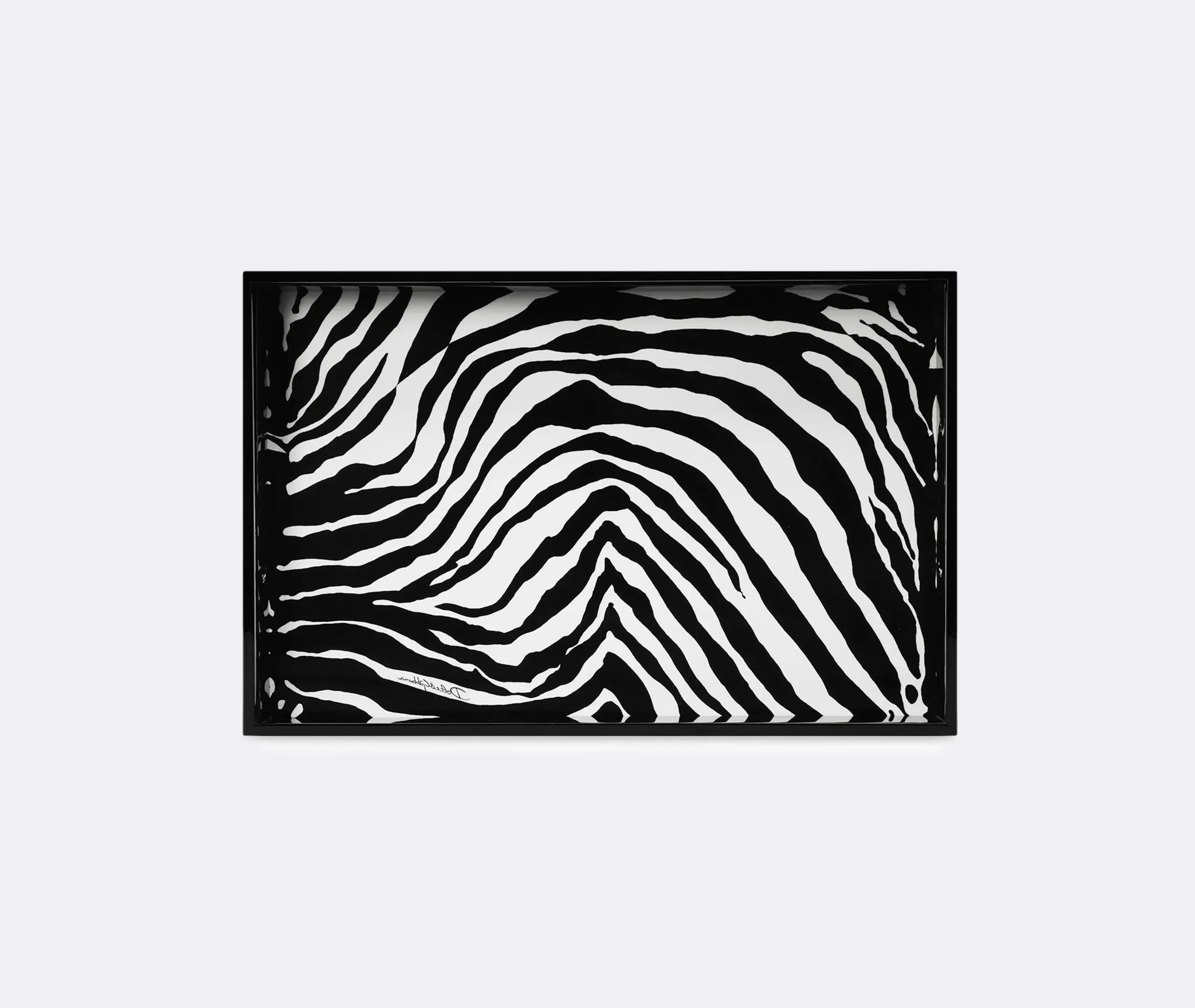 Zebra Rectangular Serving Tray - Multicolor, Wood