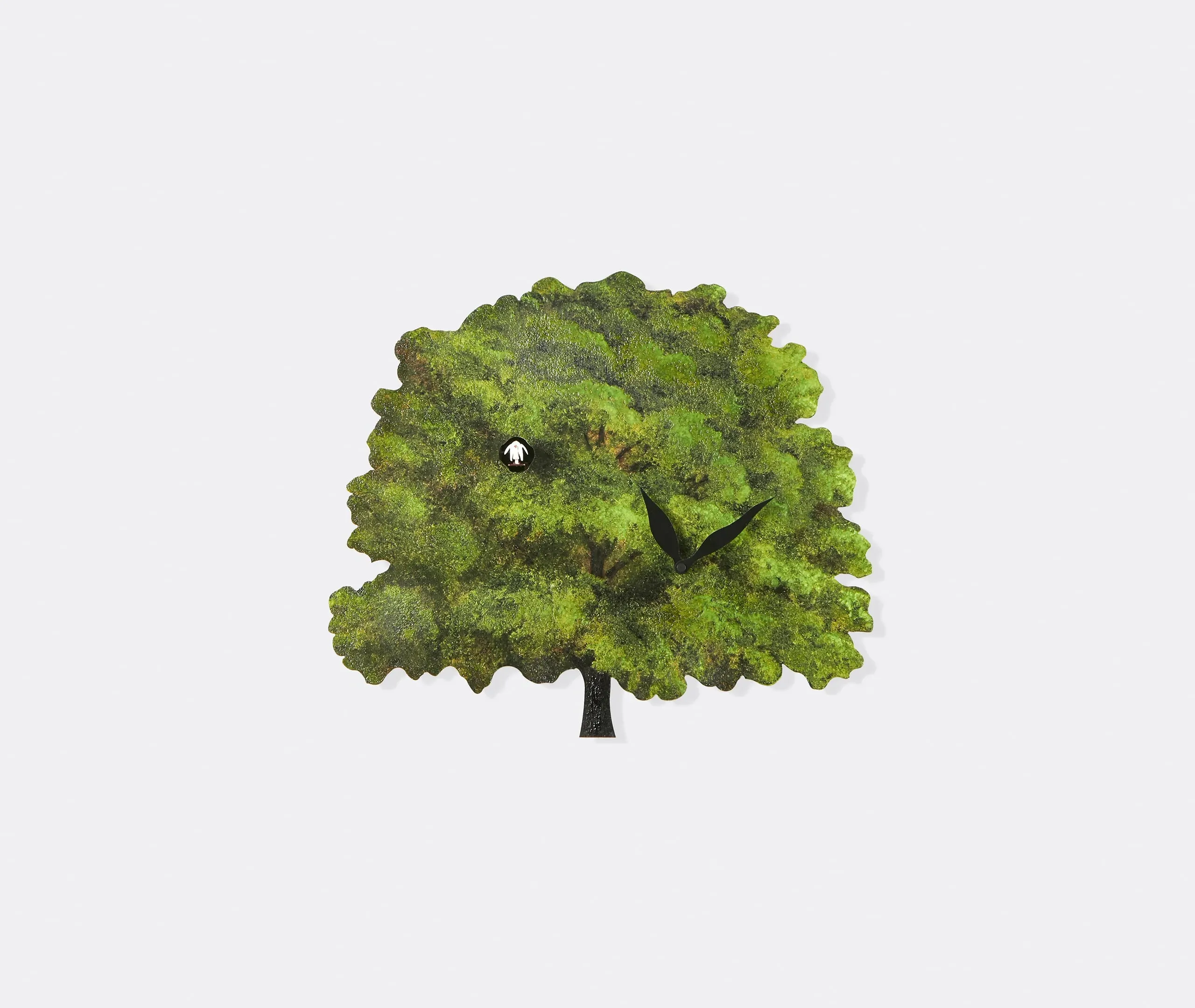 Albero Cuckoo Wall Clock - Green, Wood product