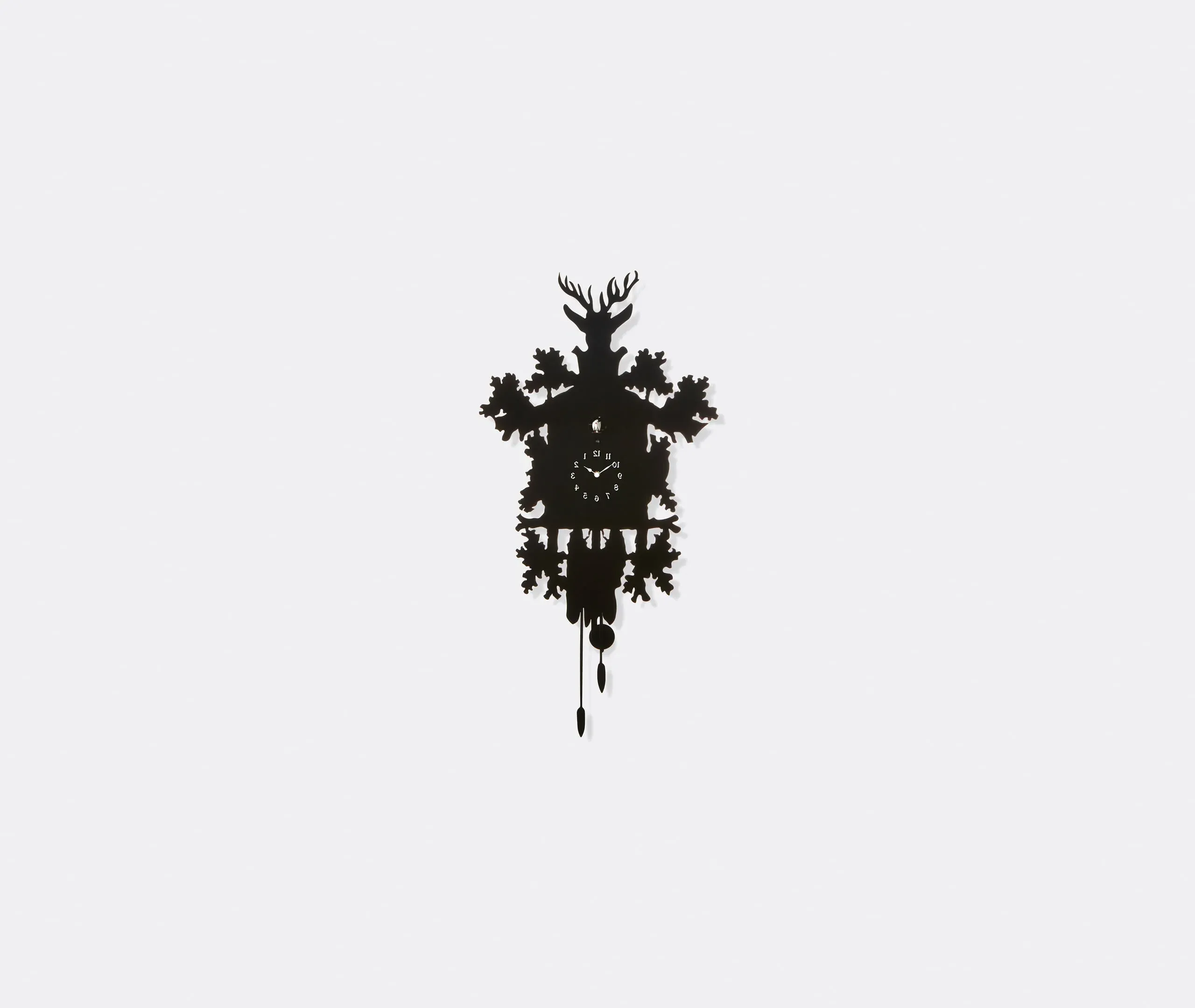 Cucù Cuckoo Wall Clock with Light Sensor - Black, Sheet Metal product