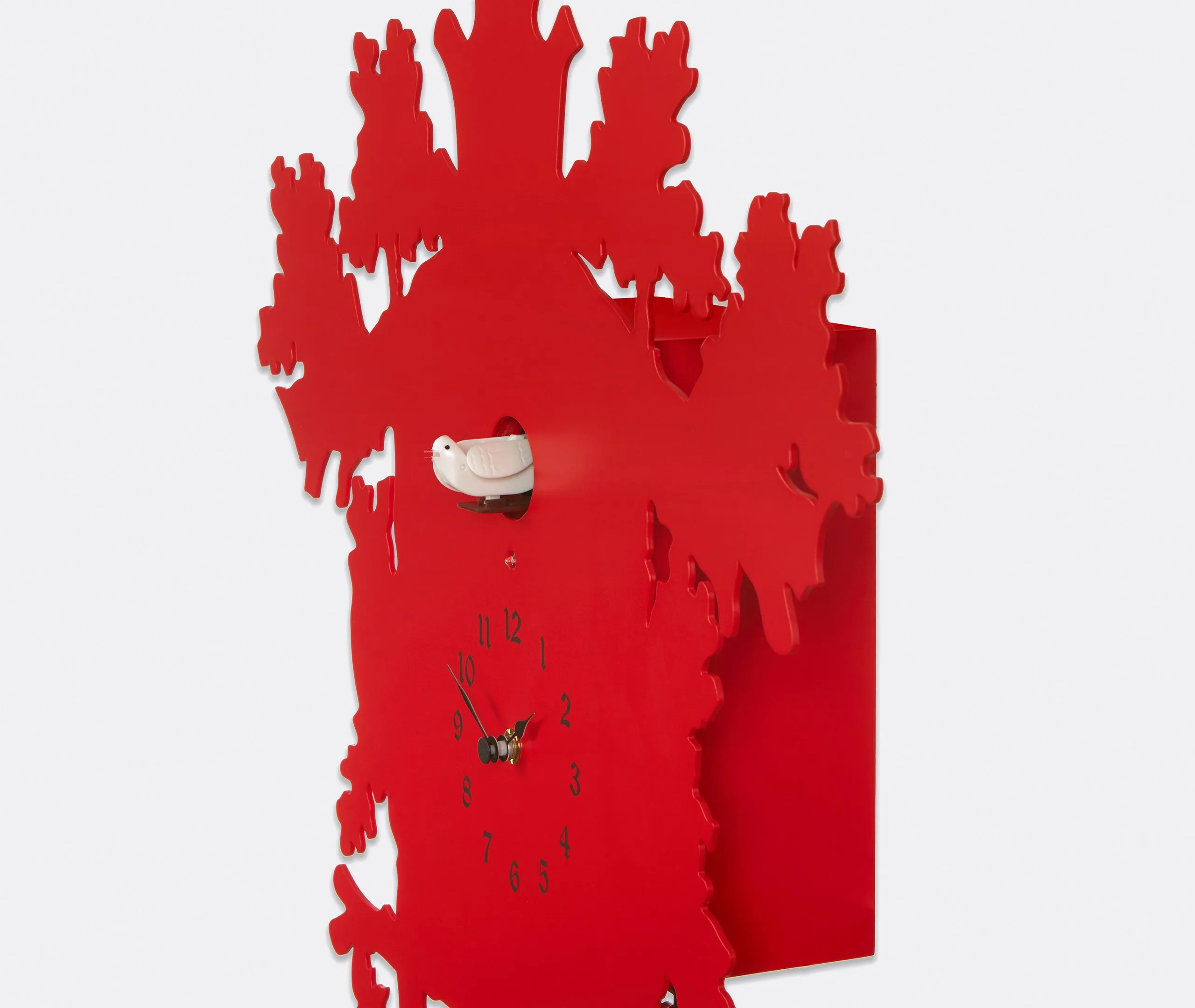 Cuckoo Clock with Light Sensor - Red, Metal