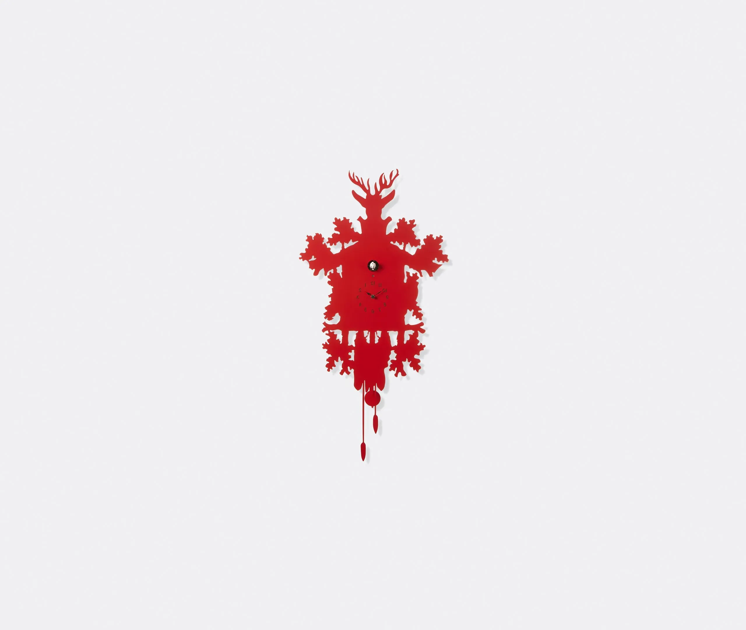 Cuckoo Clock with Light Sensor - Red, Metal image