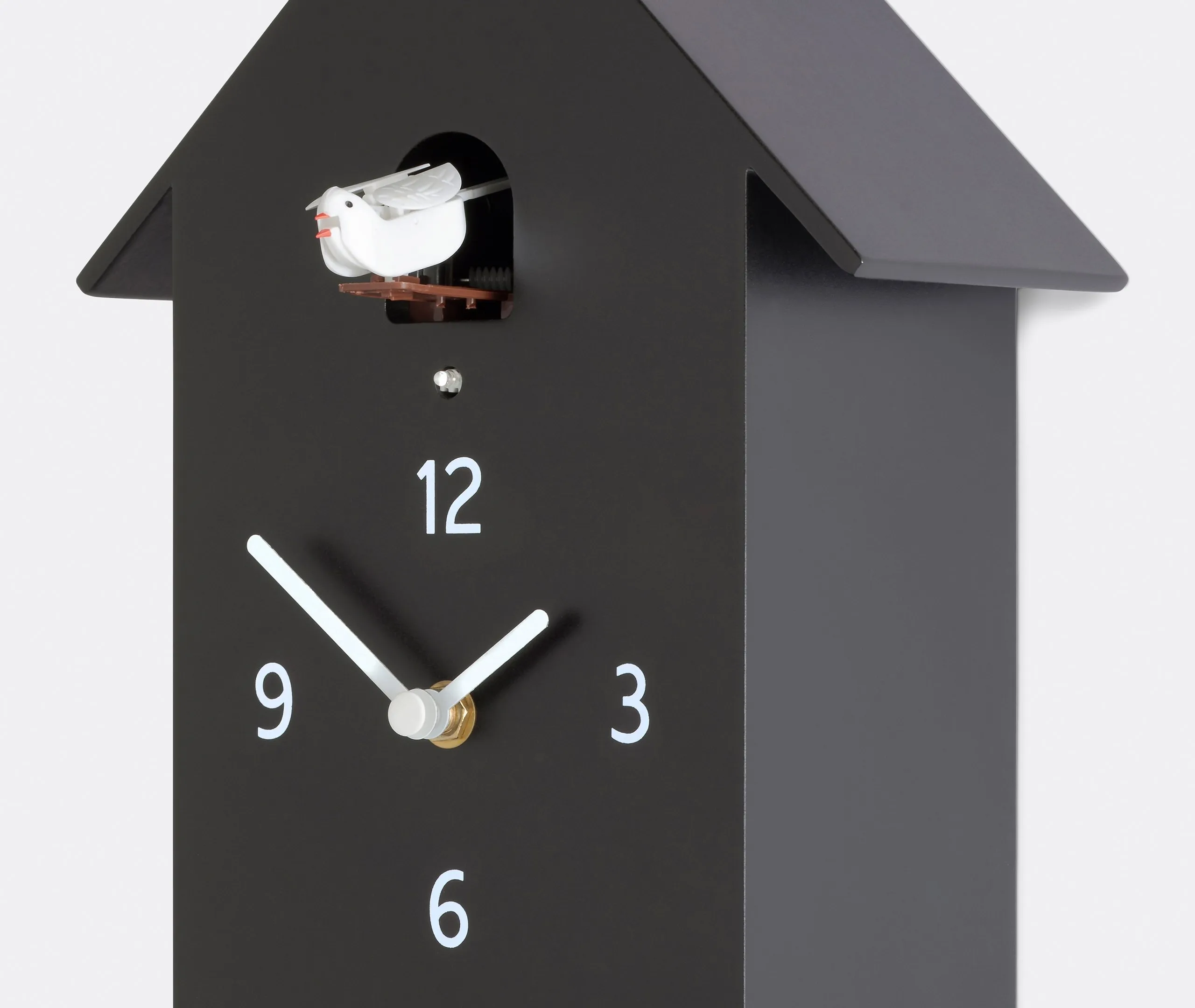 House-Shaped Cuckoo Clock - Black, Metal
