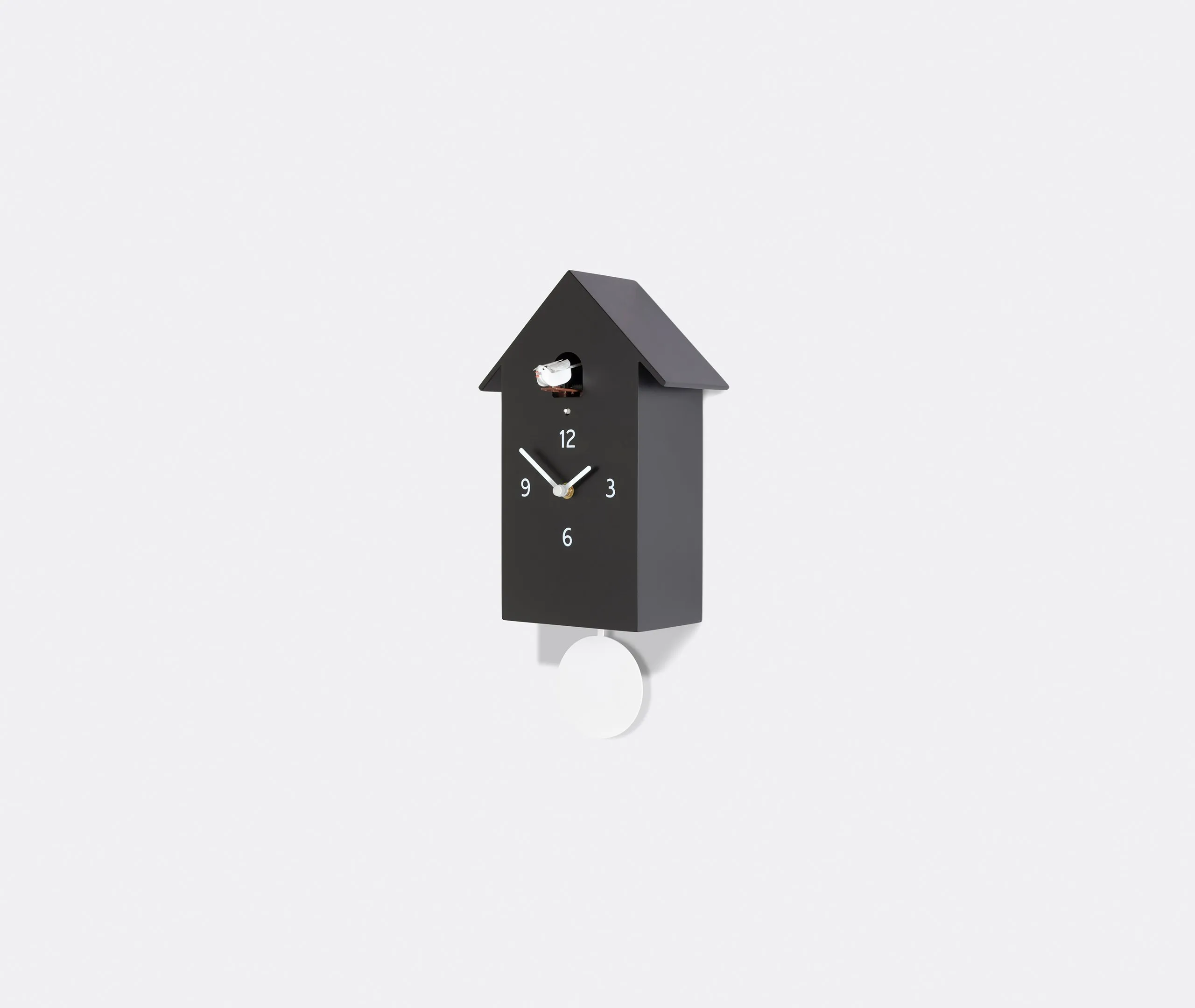 House-Shaped Cuckoo Clock - Black, Metal