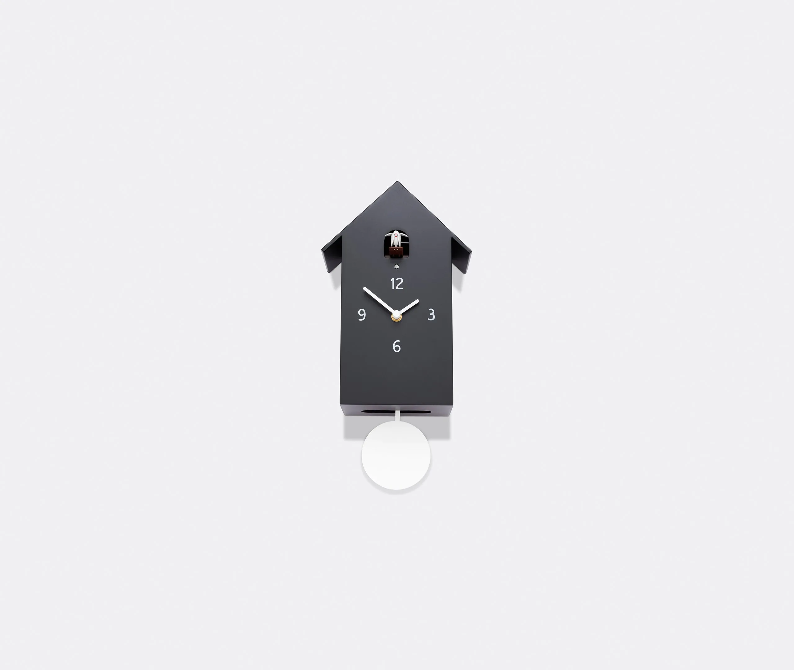 House-Shaped Cuckoo Clock - Black, Metal