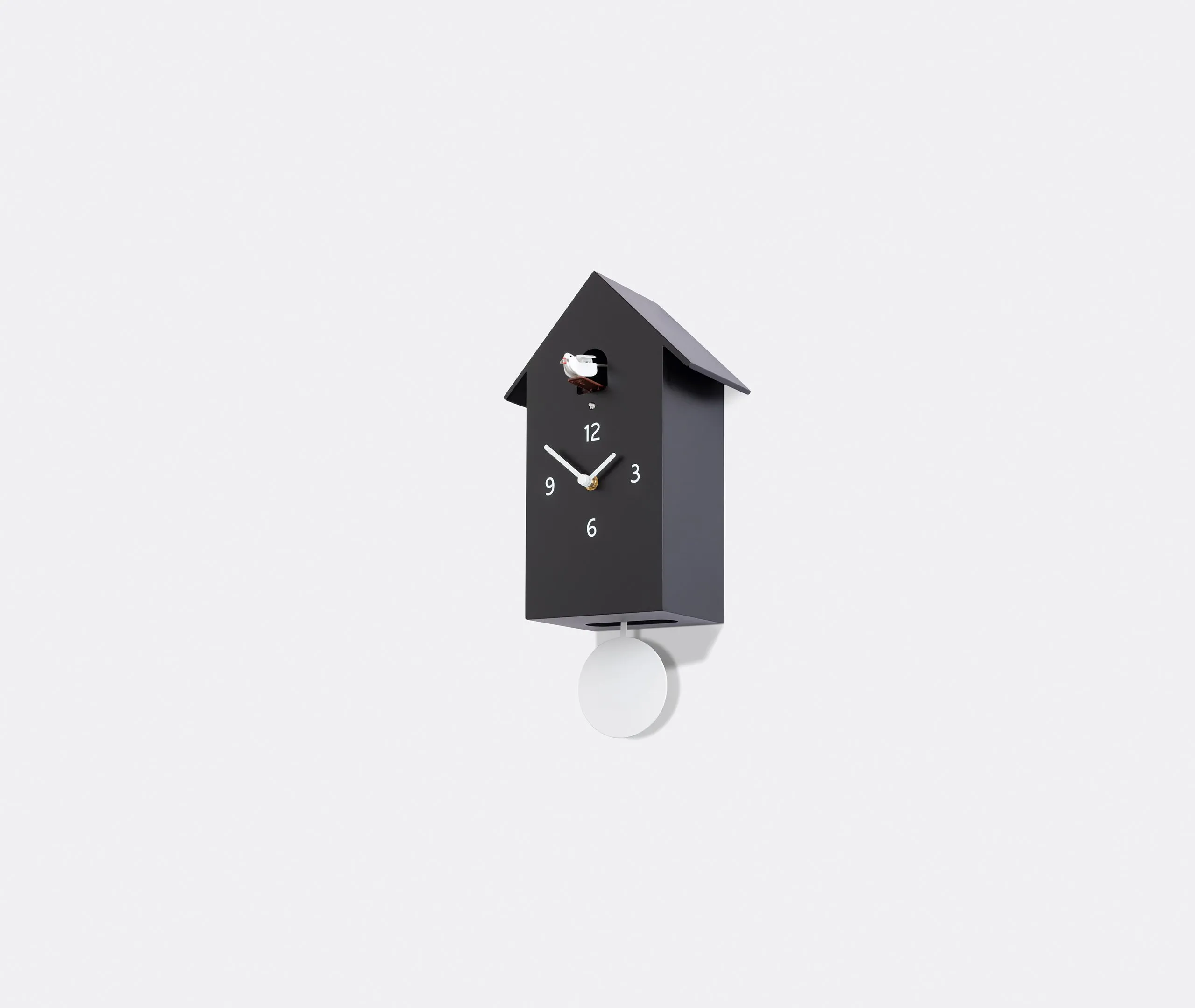 House-Shaped Cuckoo Clock - Black, Metal