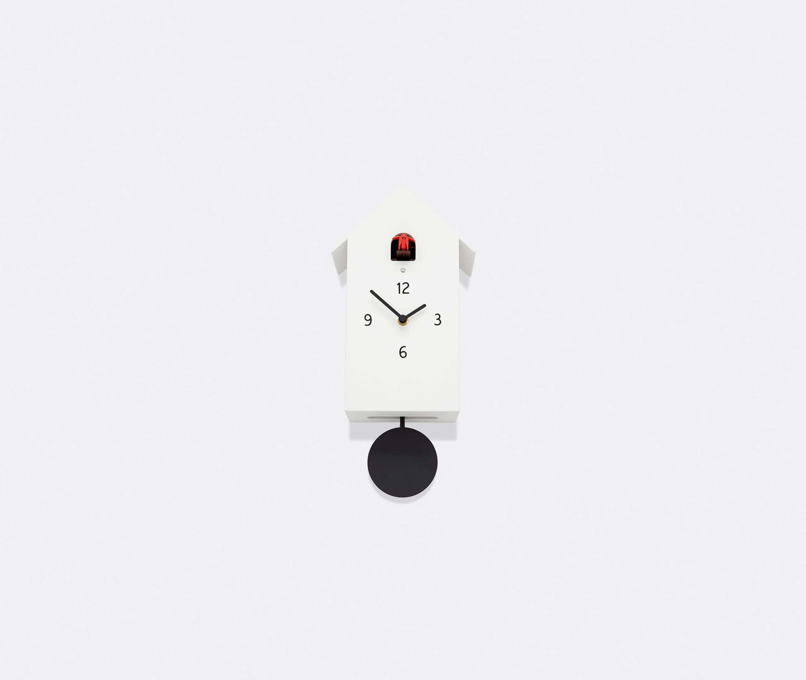 House-Shaped Cuckoo Clock - White, Metal