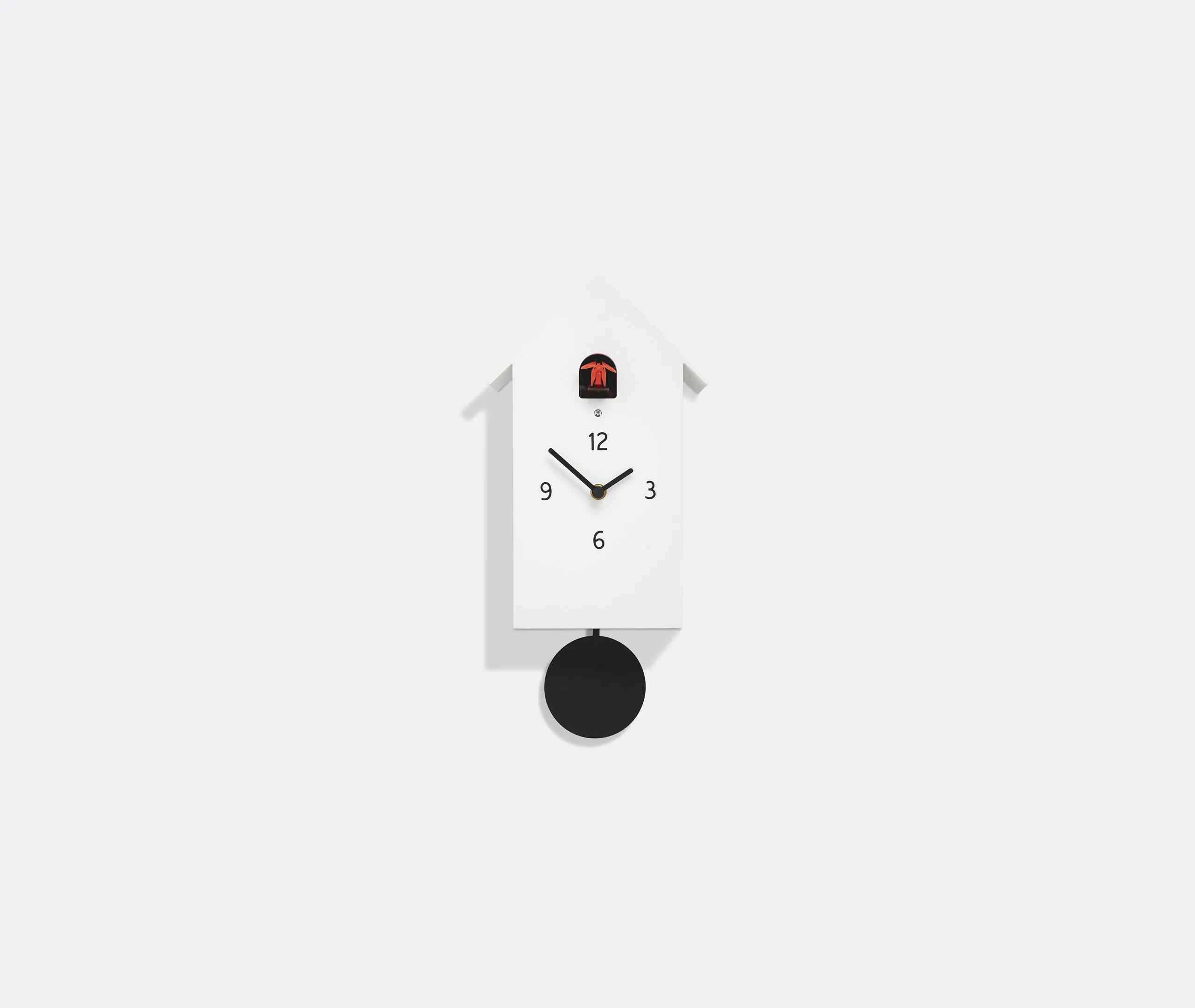 House-Shaped Cuckoo Clock - White, Metal