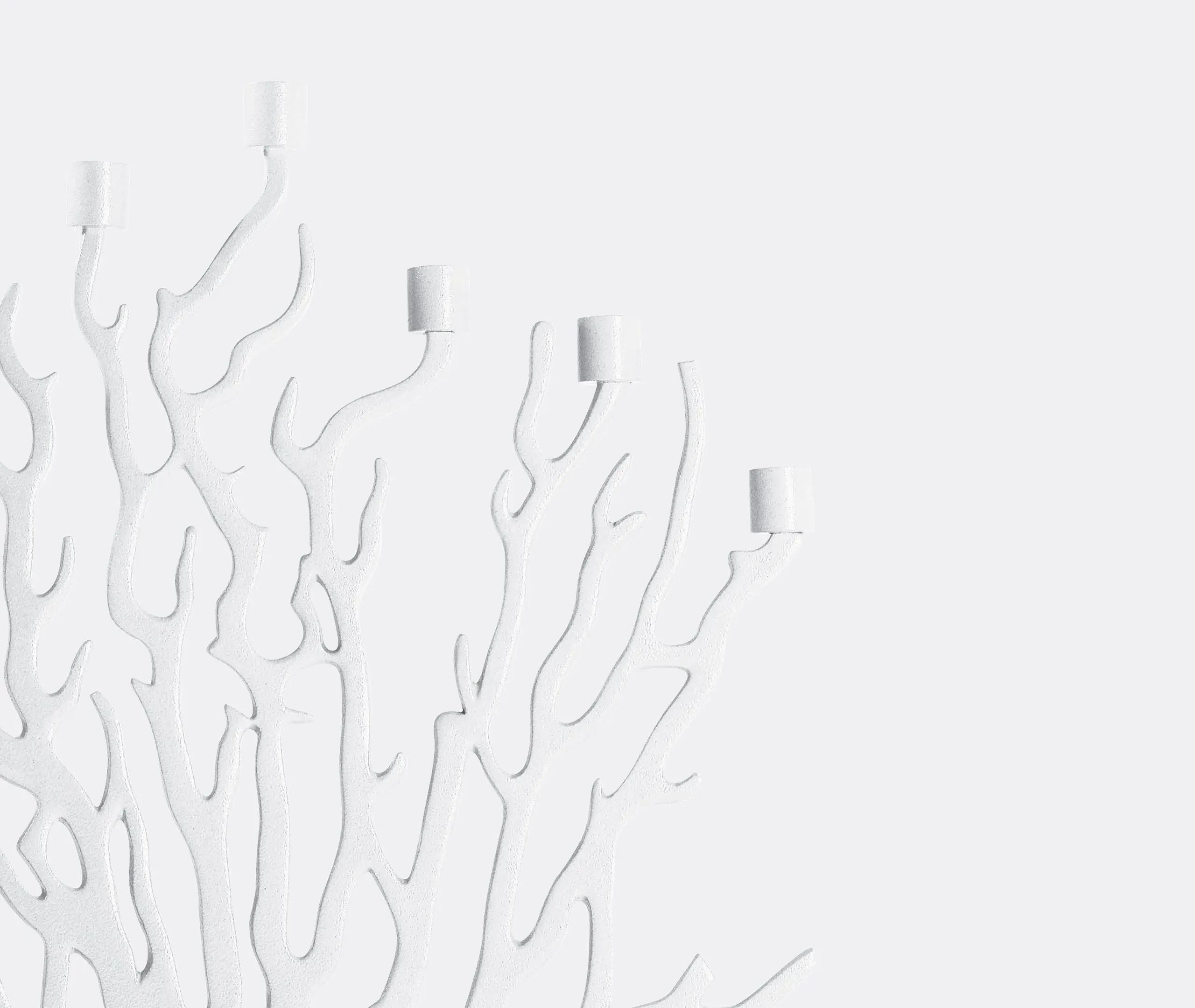 Tenochtitlan Large Candle Holder - White