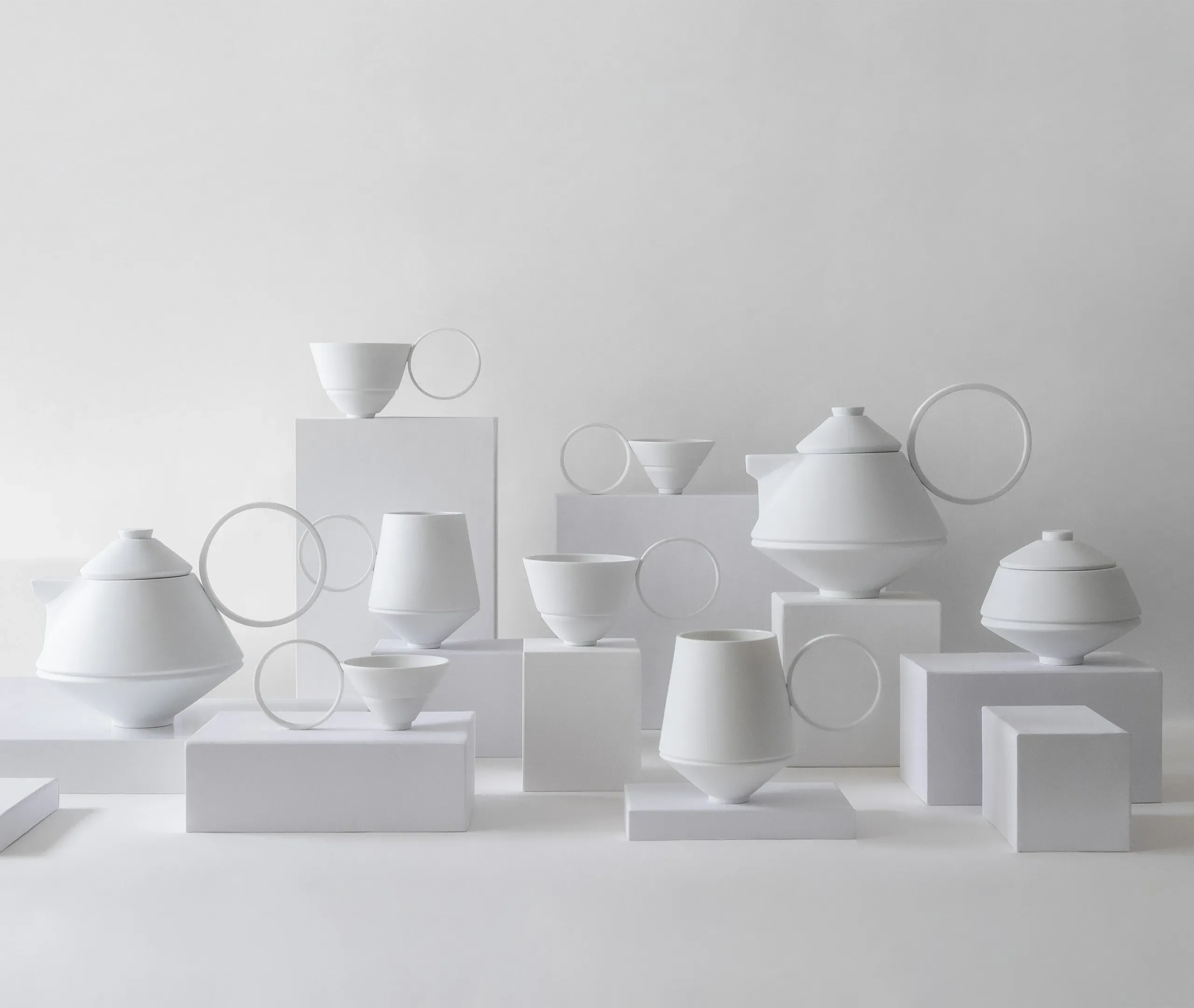 Circle Sugar Bowl - White, Porcelain
