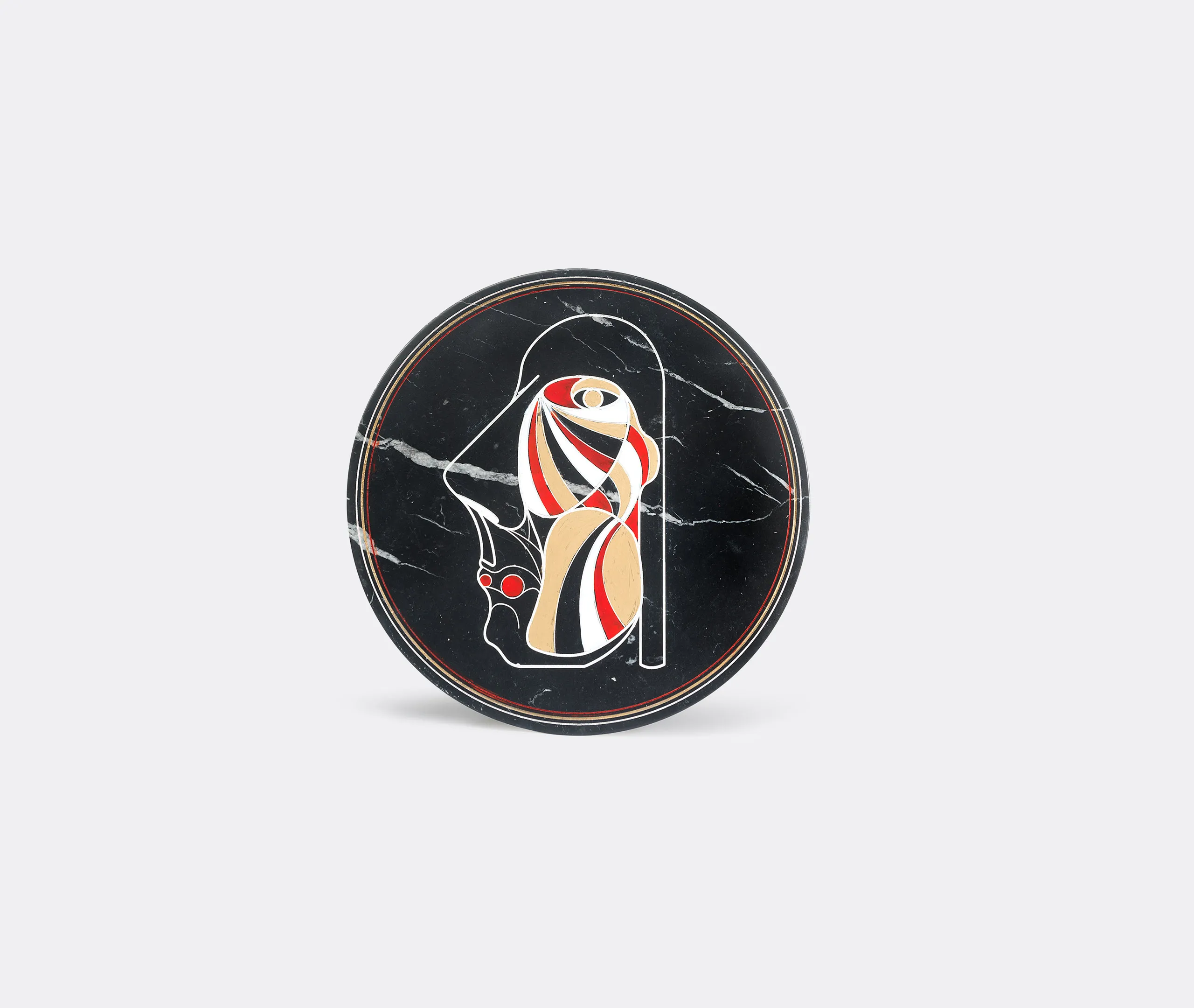 Marblelous II Round Decorative Plate - Multicolor, Marble product