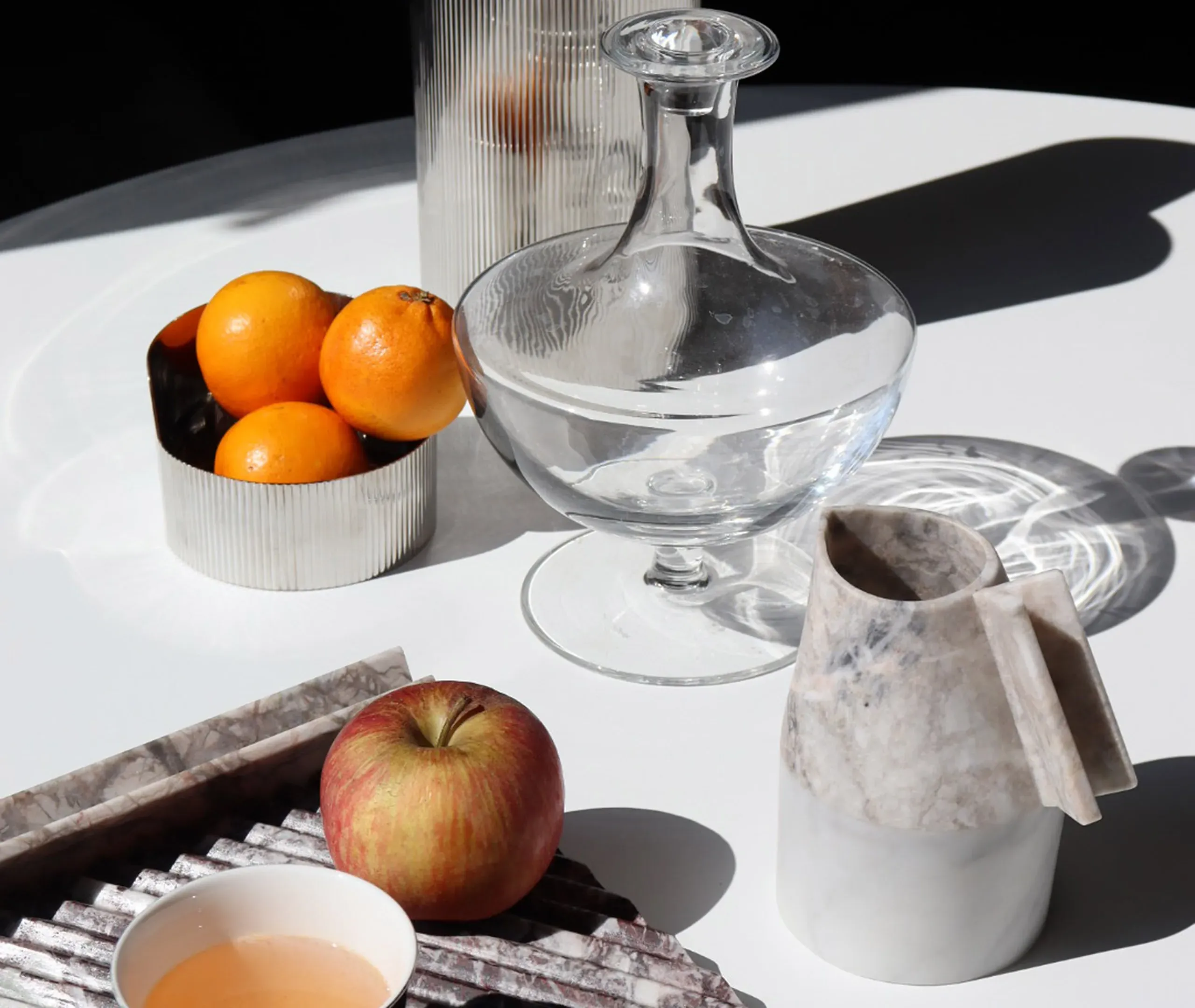 Small Carafe A - Multicolor, Marble