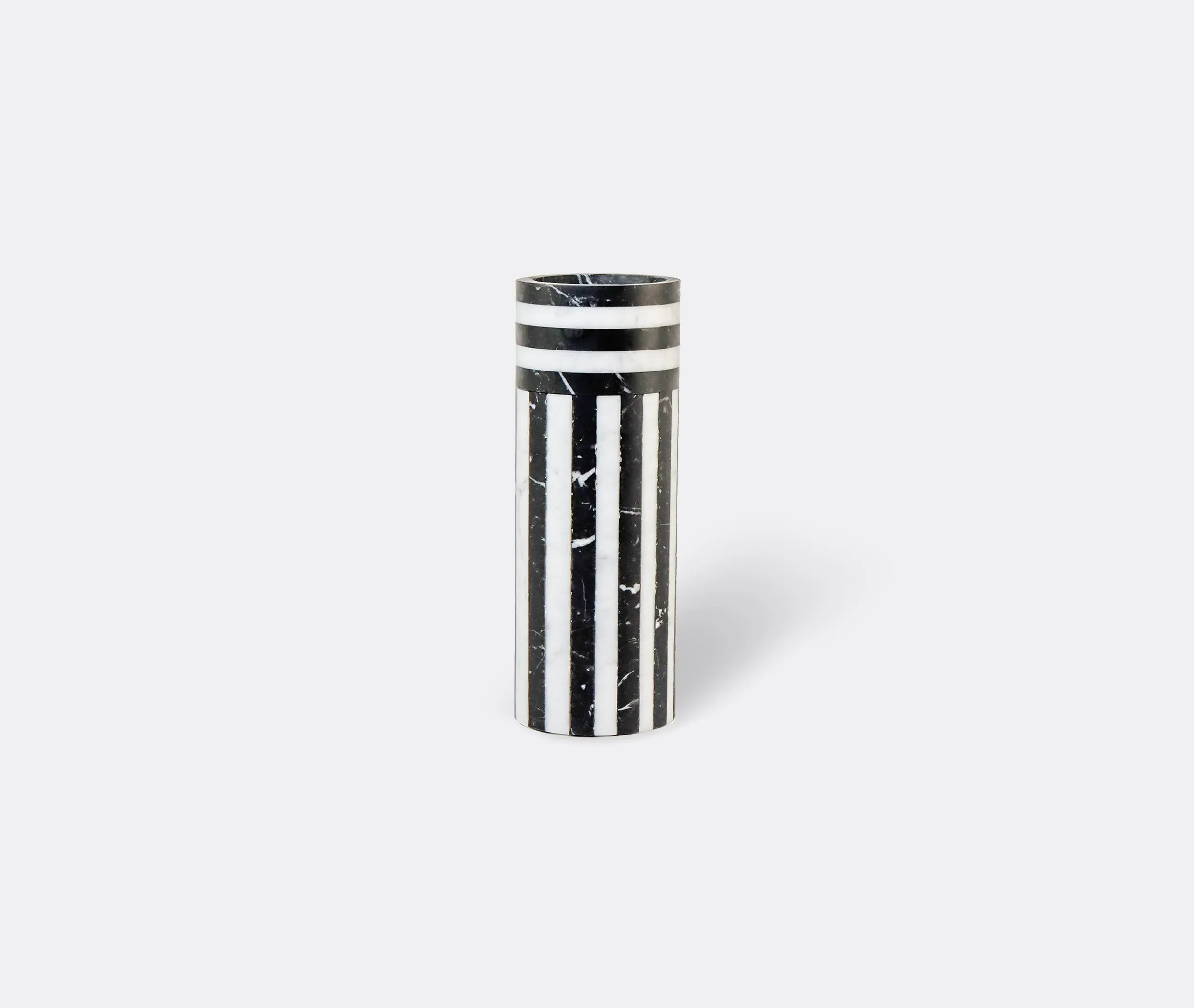 Small Cylindrical Vase with Marble - Multicolor image