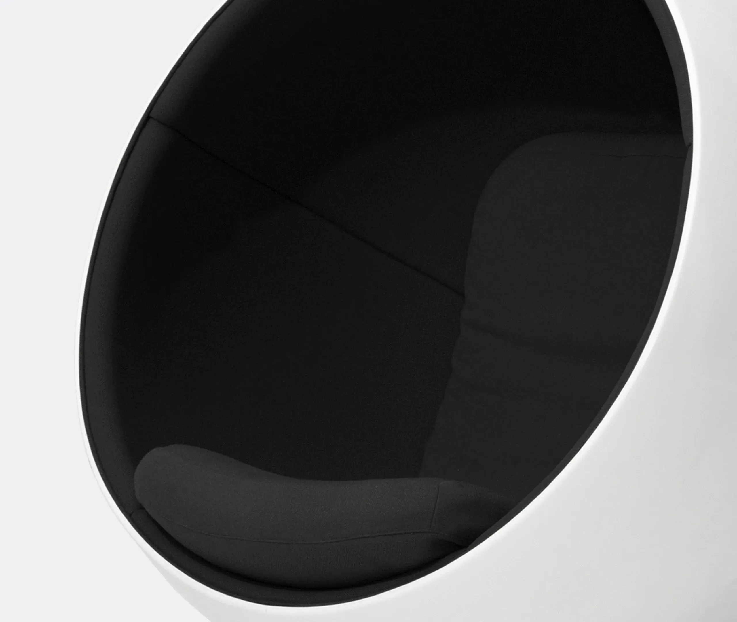 Ball Chair Spherical Accent Chair - Black, Glass Fibre