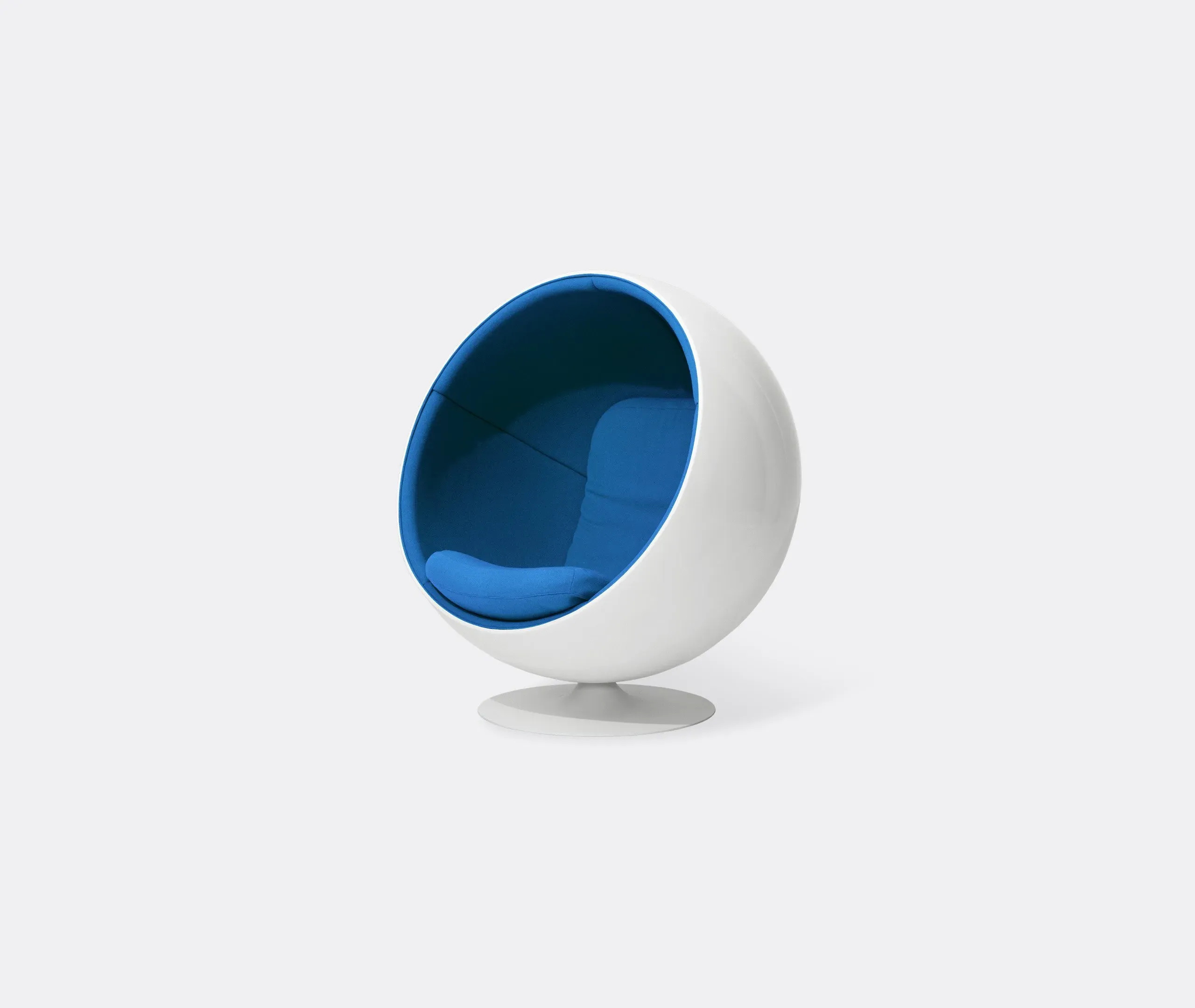 Ball Chair Spherical Accent Chair - Blue, Glass Fibre