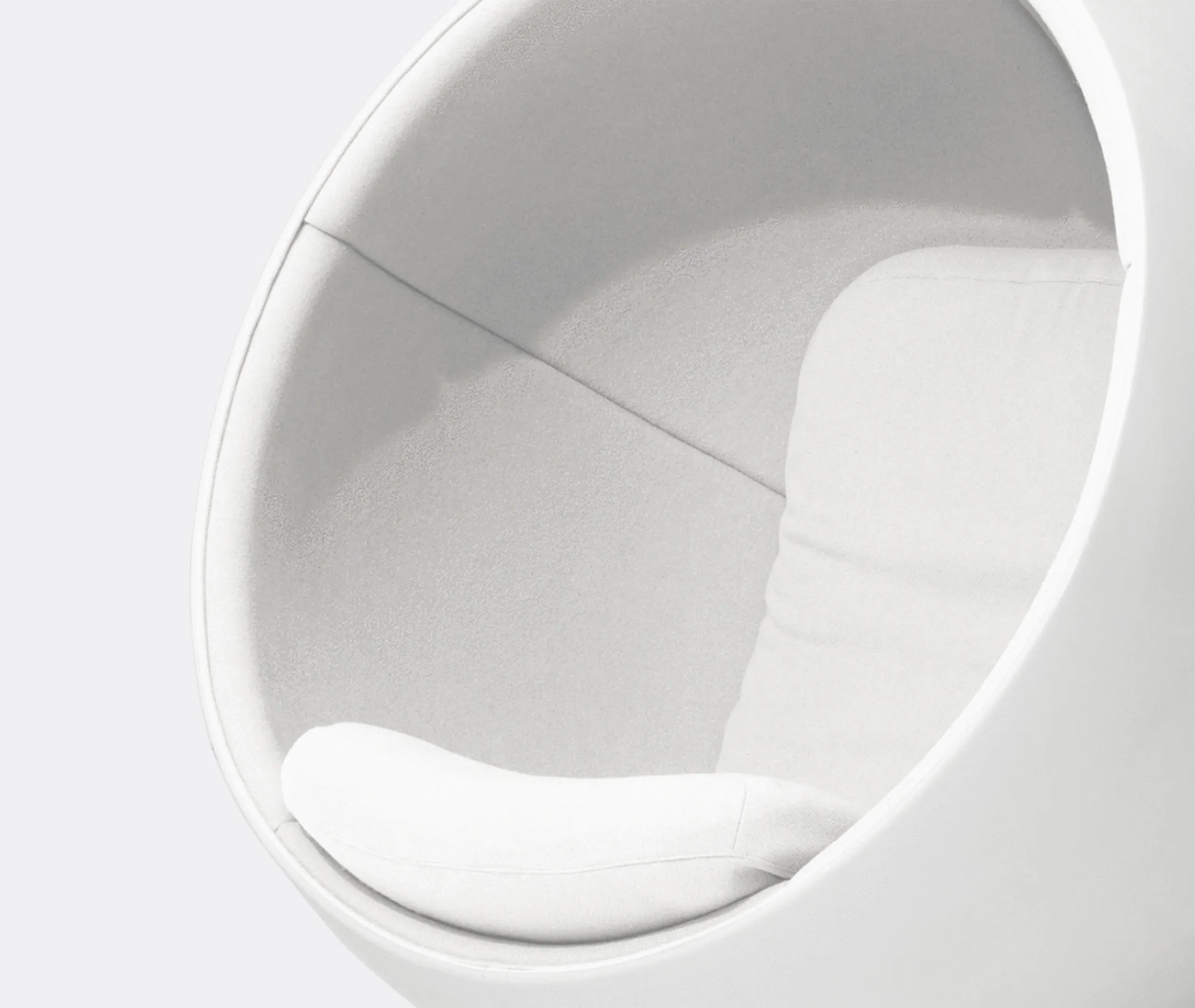 Ball Chair Spherical Accent Chair - White, Glass Fibre