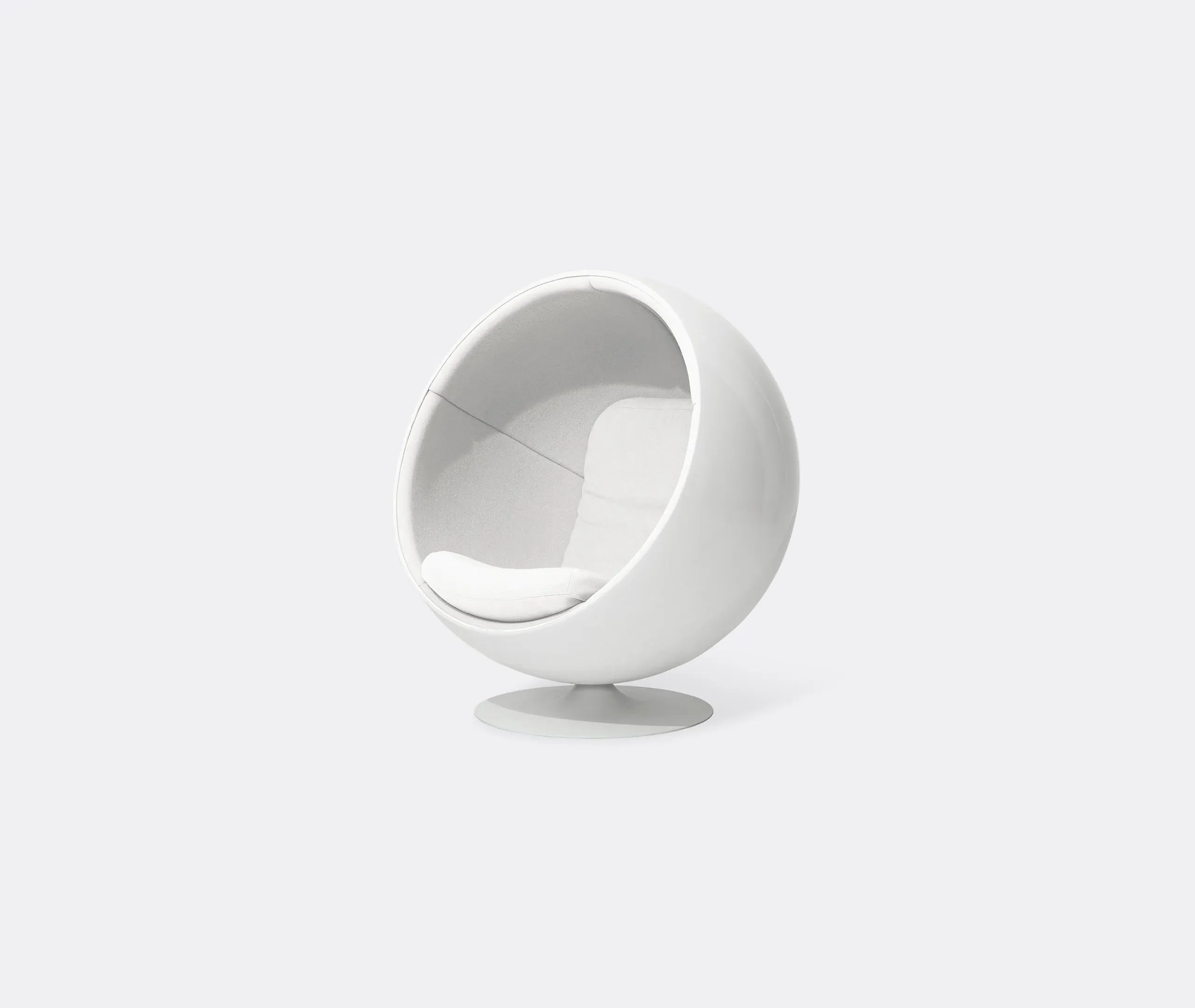 Ball Chair Spherical Accent Chair - White, Glass Fibre