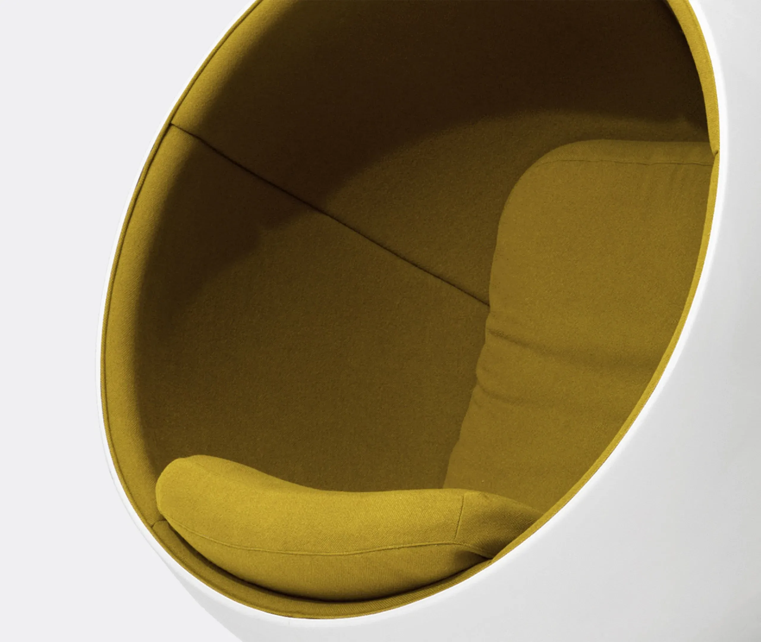 Ball Chair Spherical Accent Chair - Yellow, Glass Fibre