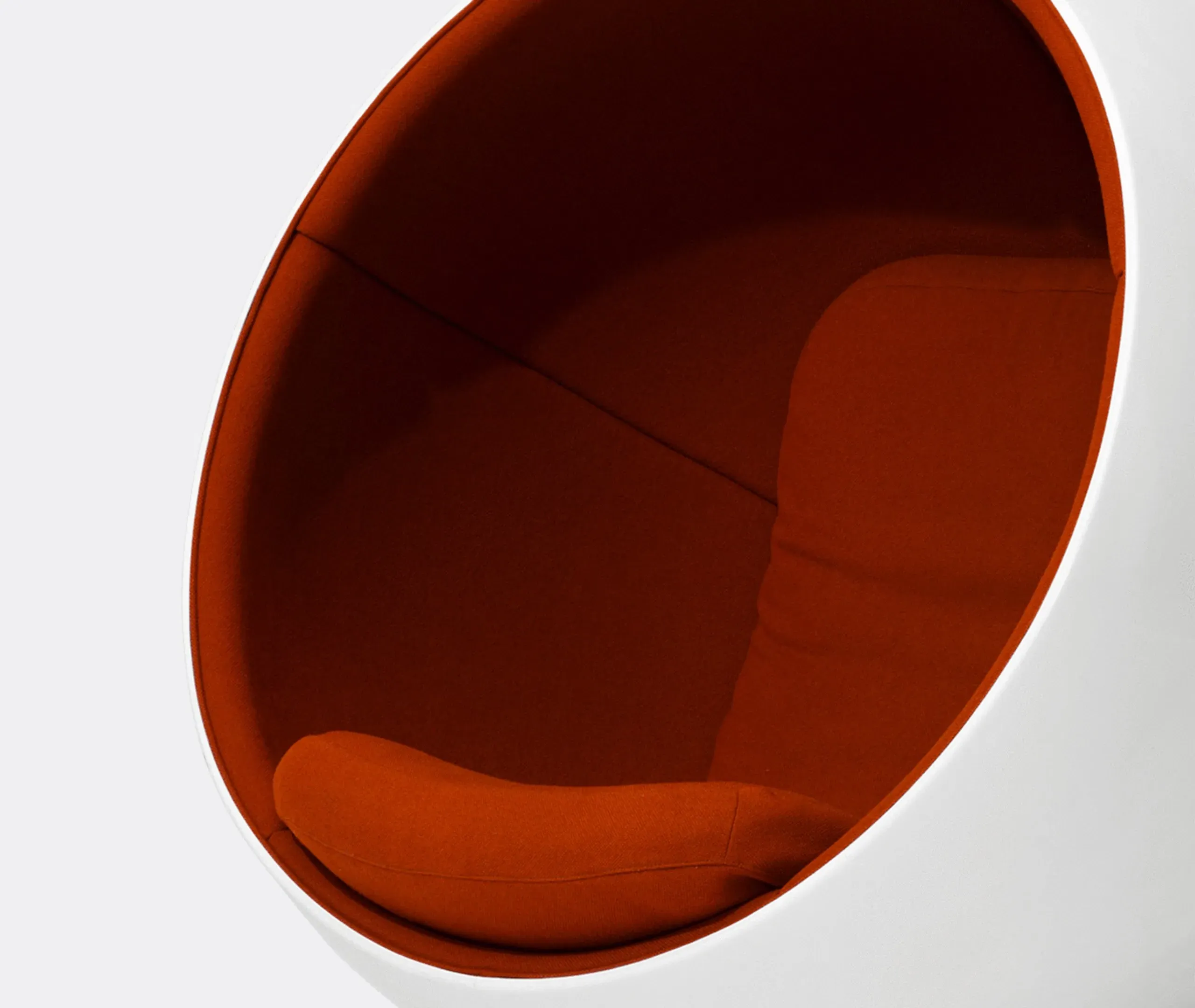 Ball Chair with Cocoon Seat - Red, Glass Fibre