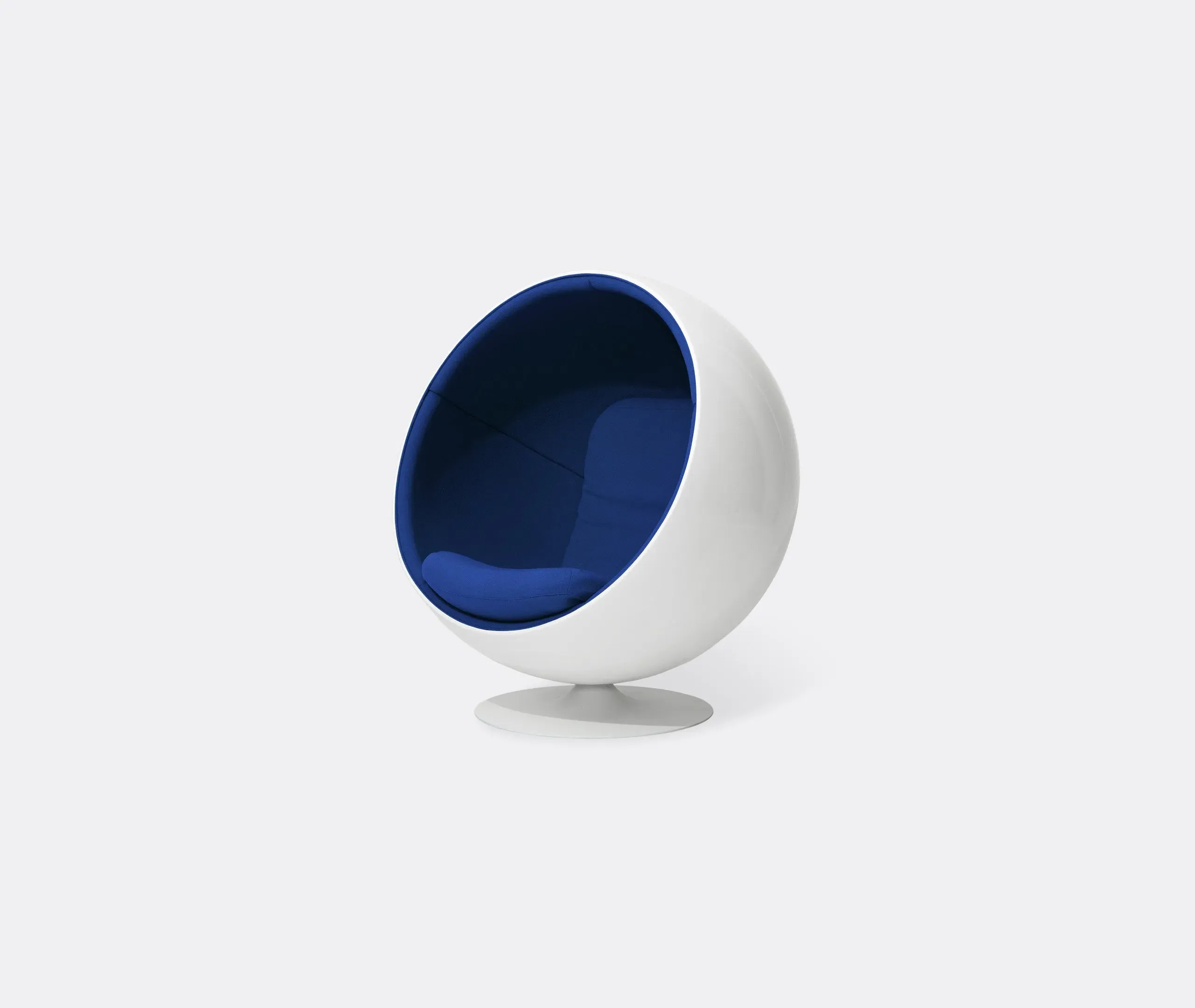 Ball Chair with Swivel Base - Blue, Fiberglass image