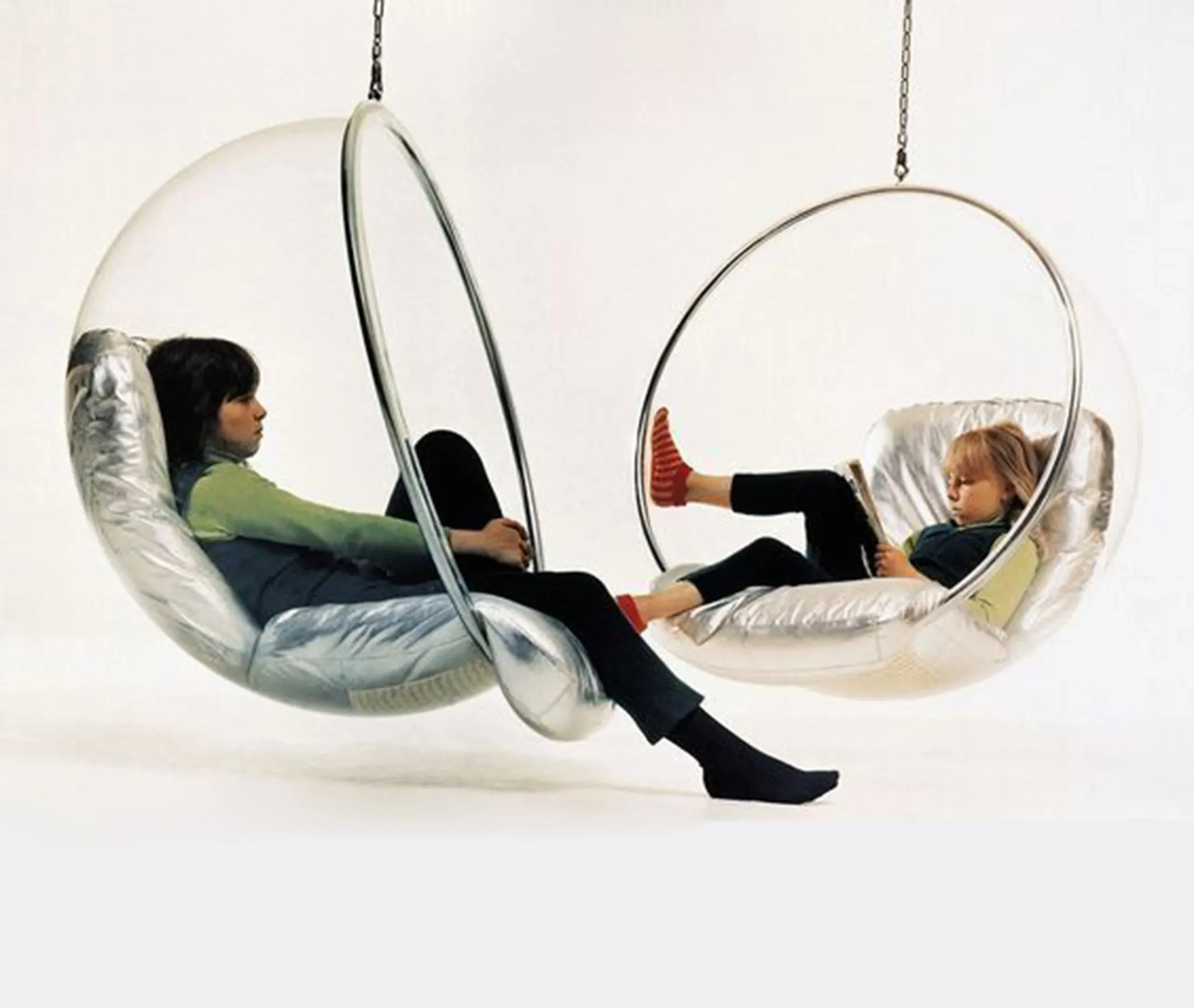 Bubble Hanging Chair - Silver, Acrylic