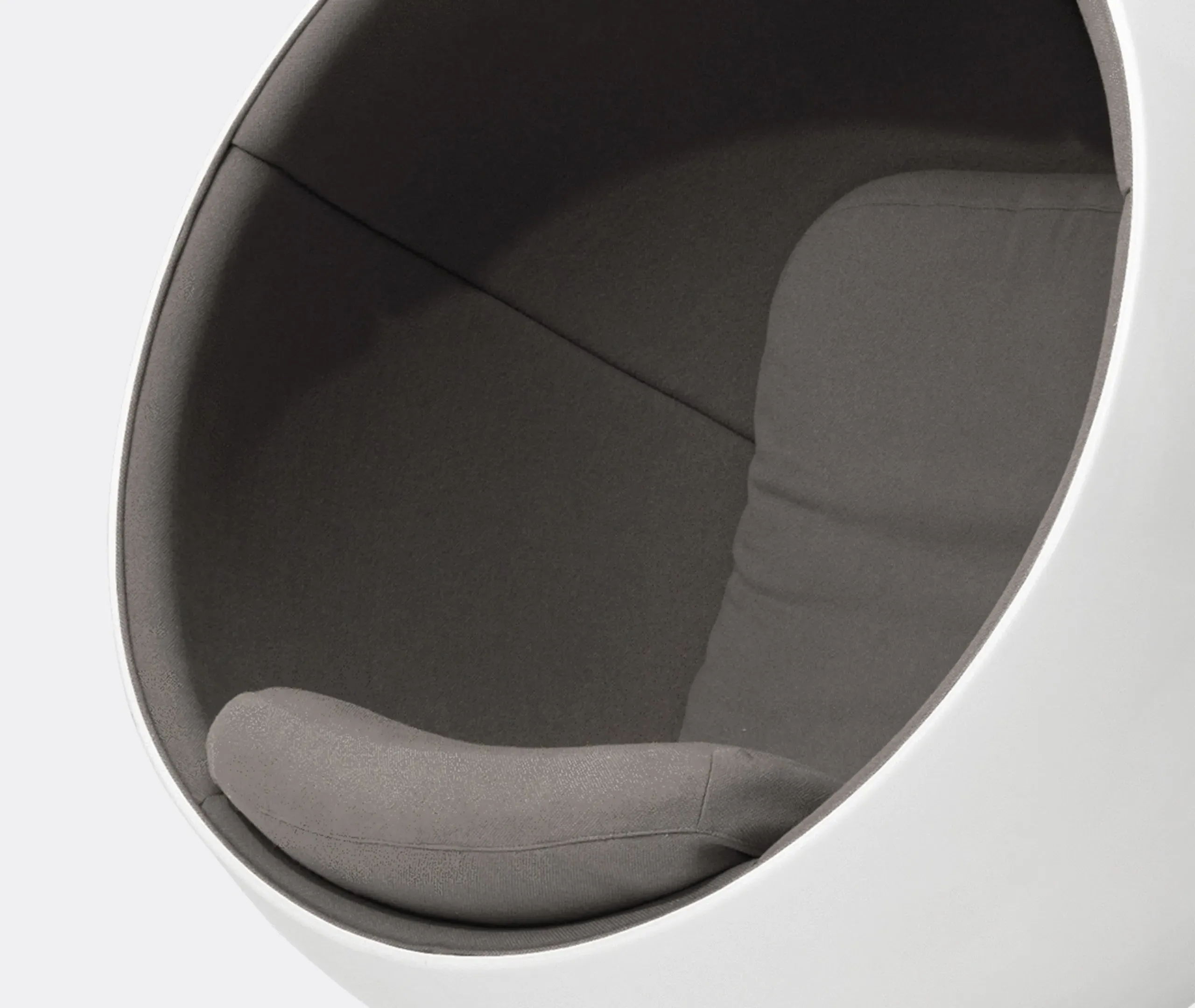 Spherical Ball Chair - Light Grey, Glass Fibre