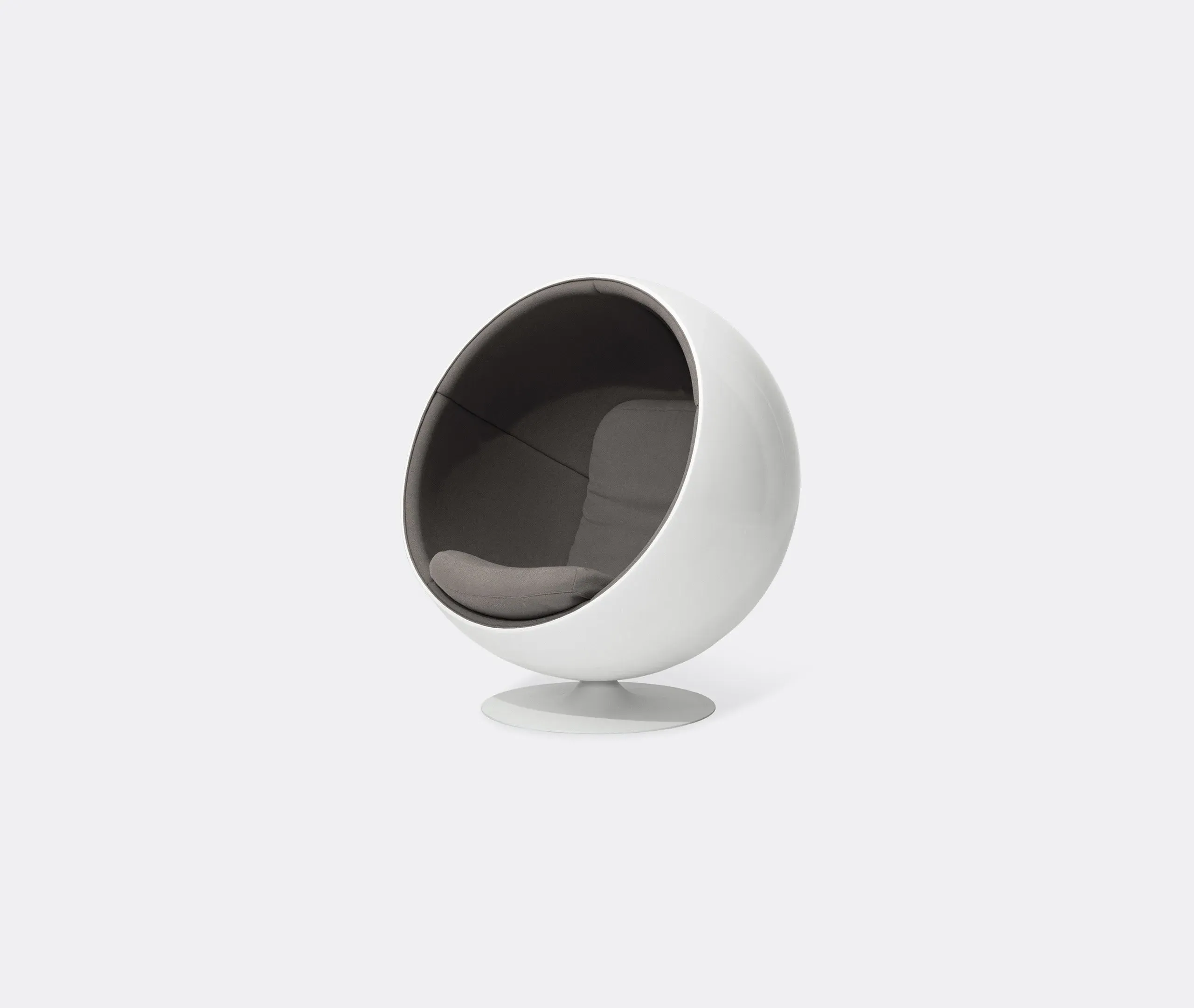 Spherical Ball Chair - Light Grey, Glass Fibre
