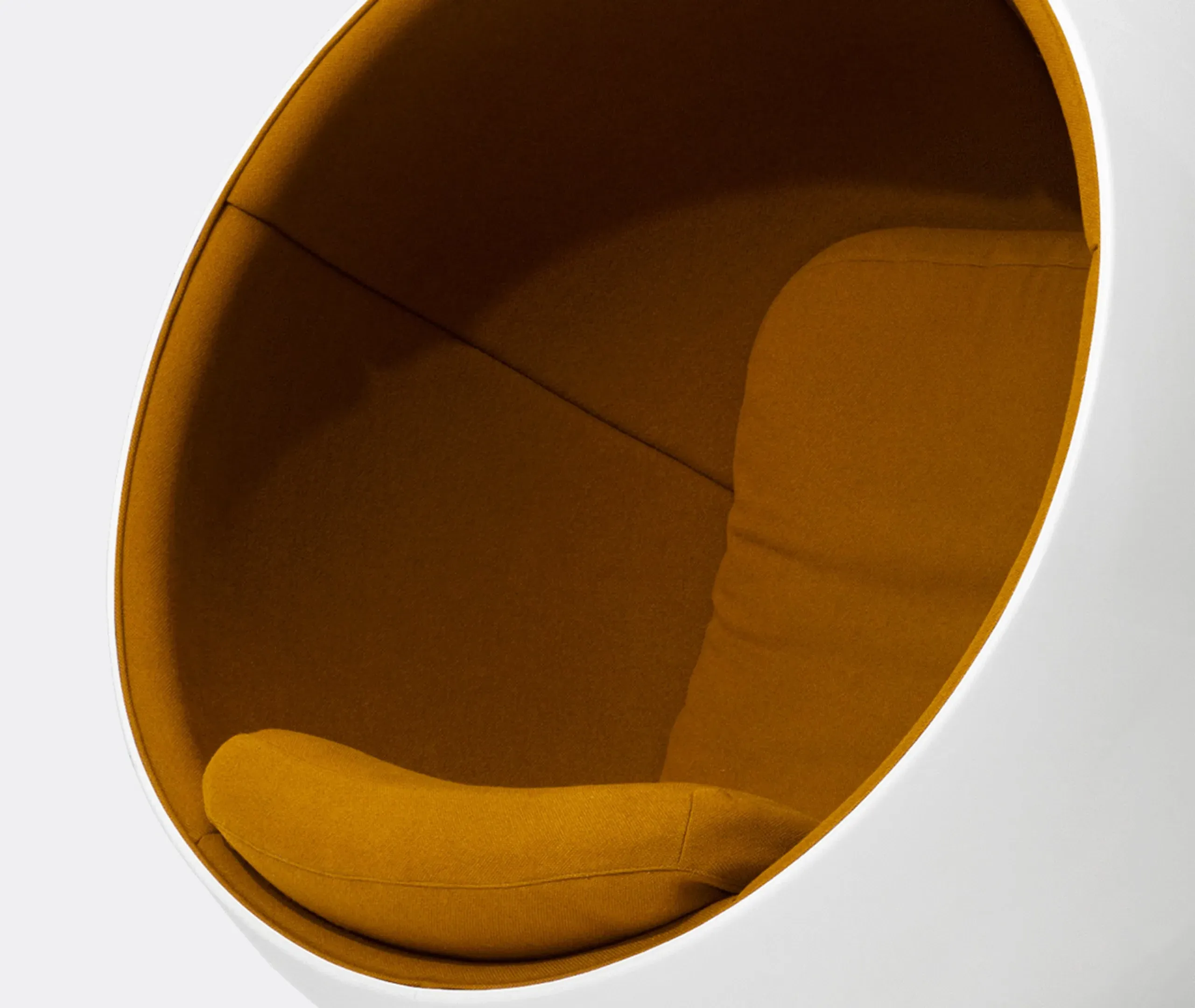 Spherical Ball Chair - Orange, Glass Fibre