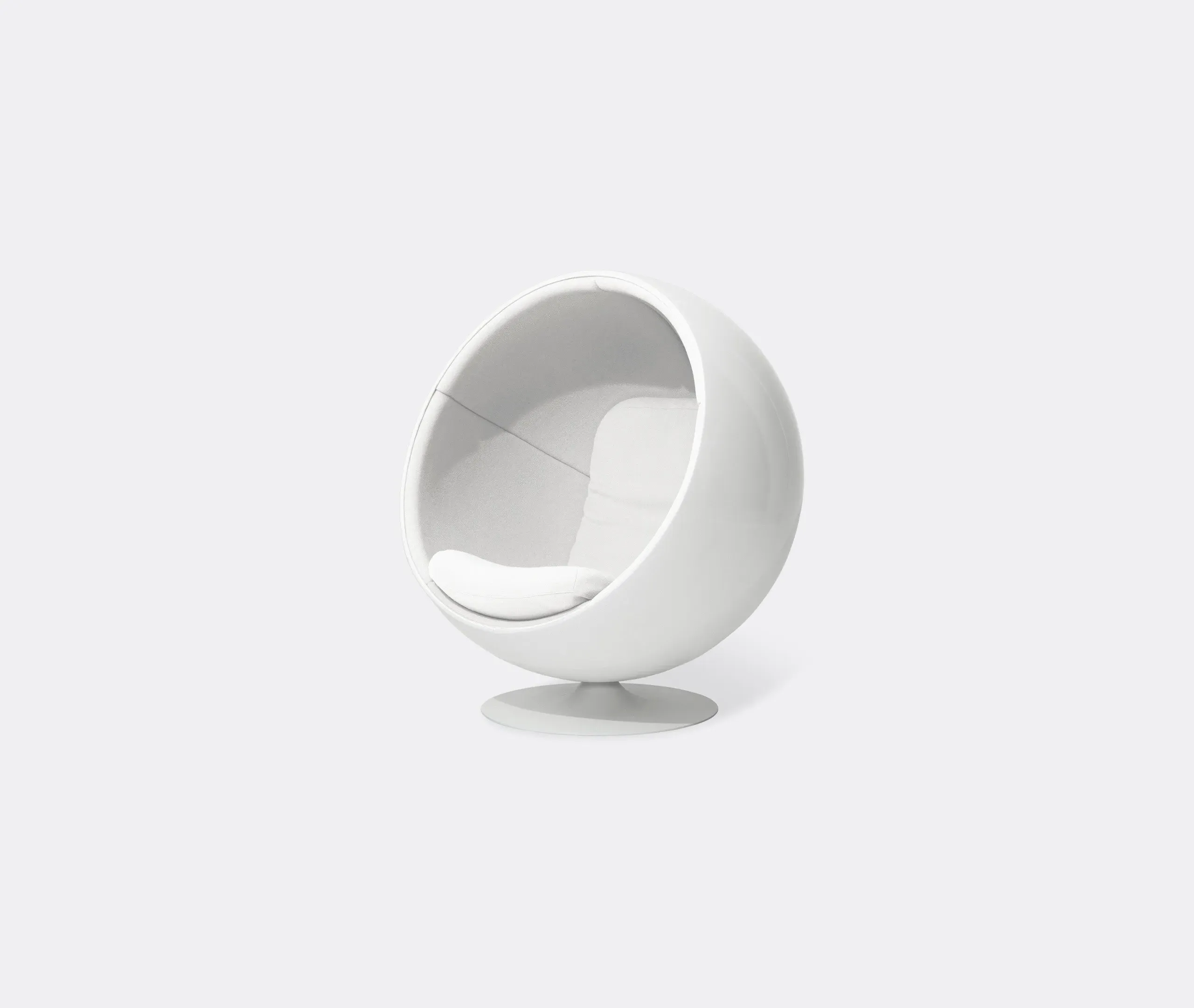 Spherical Ball Chair - White, Glass Fibre