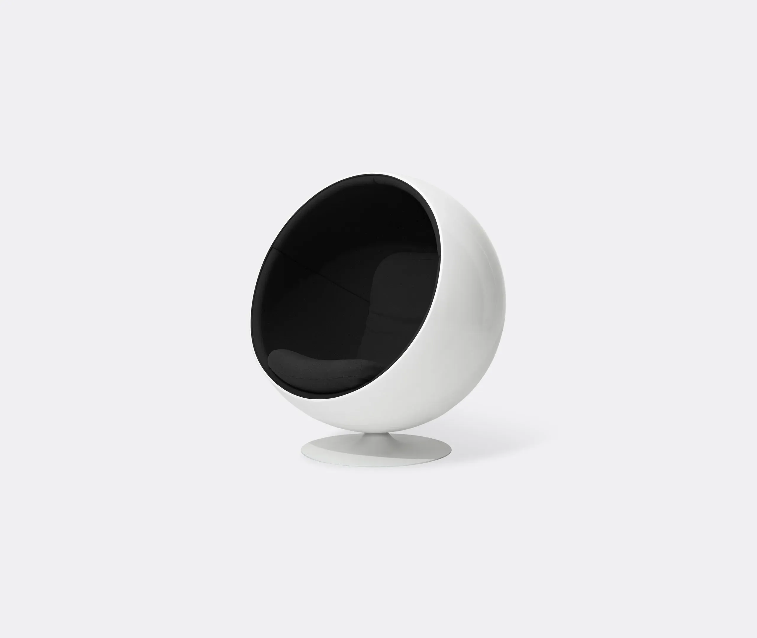 Spherical Ball Chair with Cocoon Seat - Black image