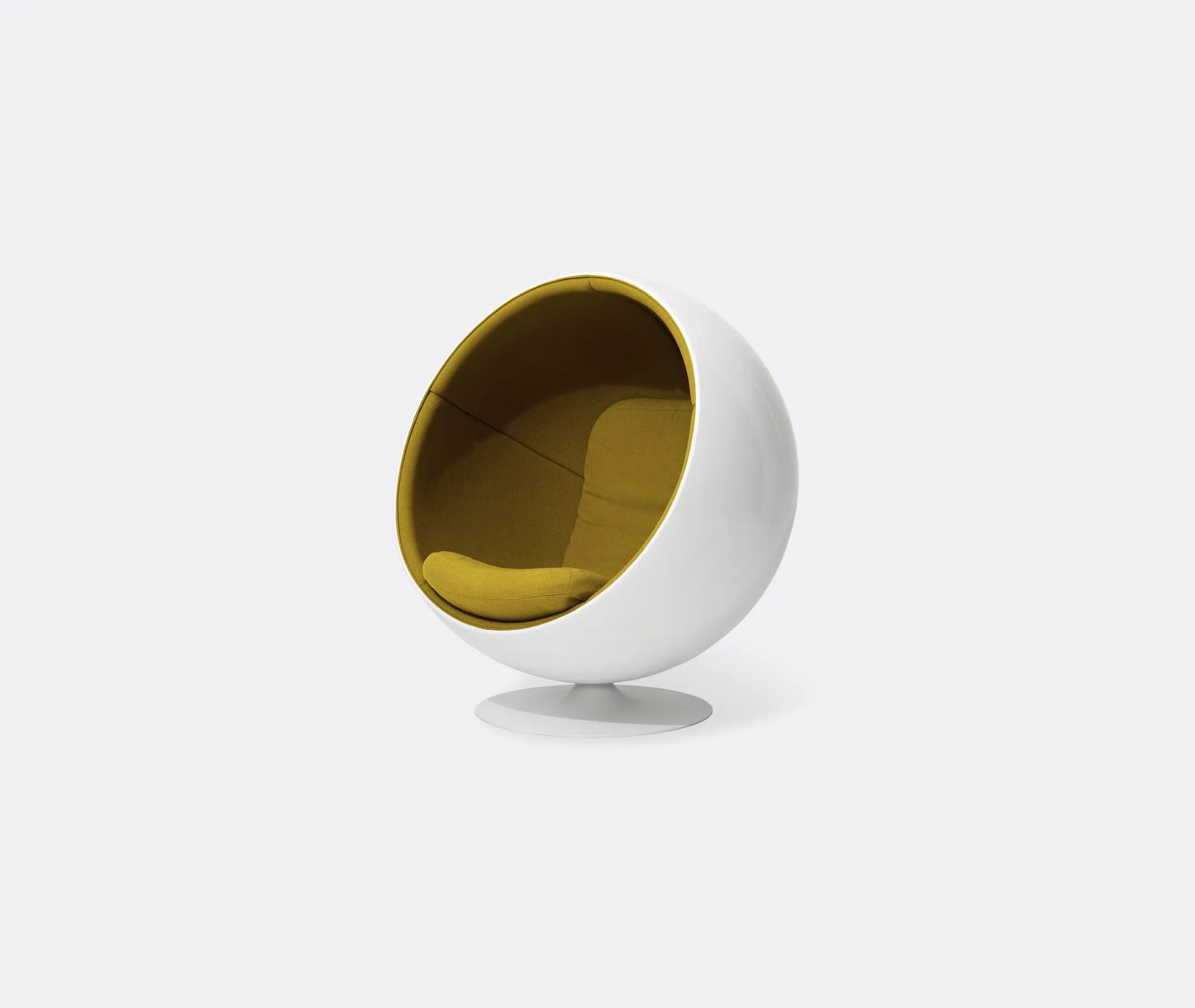 Spherical Ball Chair with Cocoon Seat - Yellow