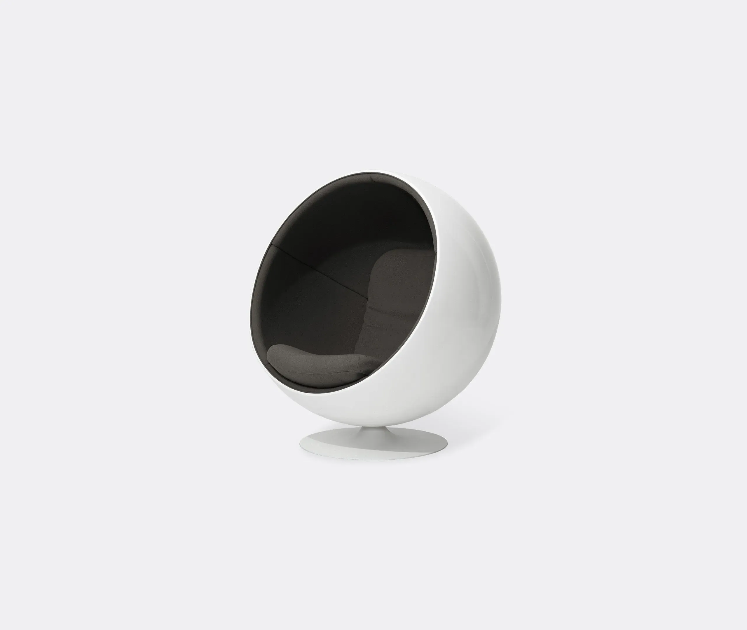 Spherical Ball Chair with Hallingdal - Grey, Fibreglass